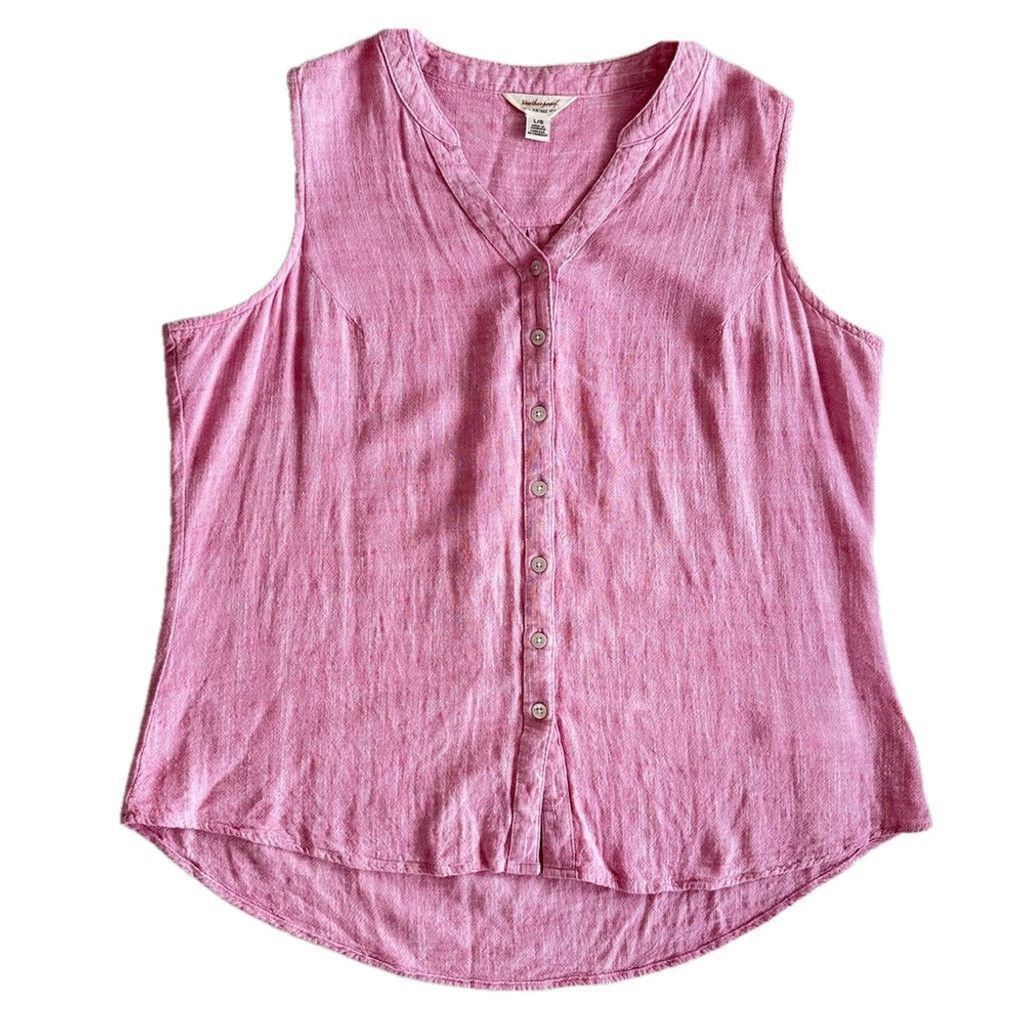 Weatherproof Weatherproof Linen Pink Shirt Size Large Button Down Shirt Size L / US 10 / IT 46 - 3 Thumbnail