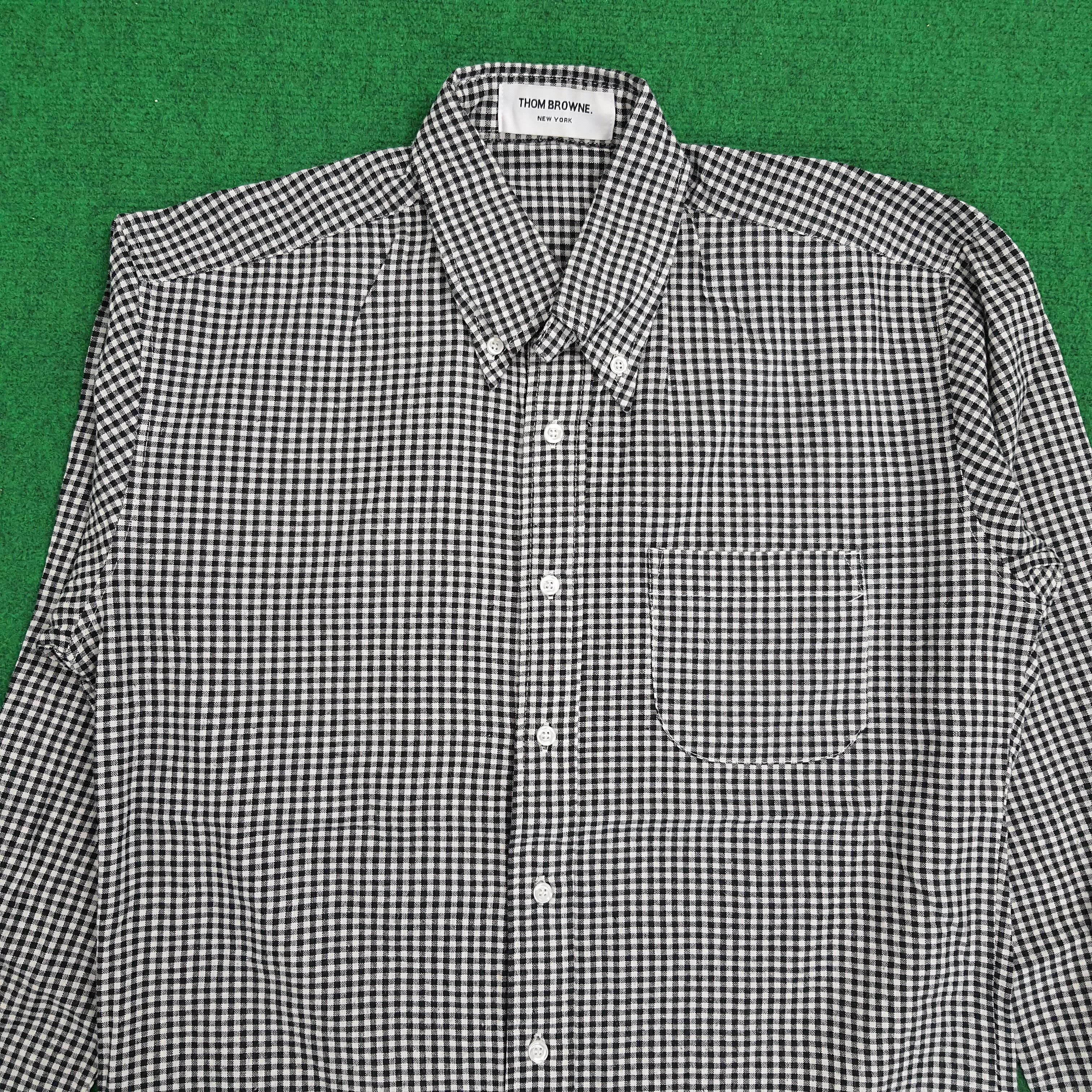 Designer × Vintage Vintage Thom Browne Box Design Button Up Shirt C104N29 Size US M / EU 48-50 / 2 - 2 Thumbnail
