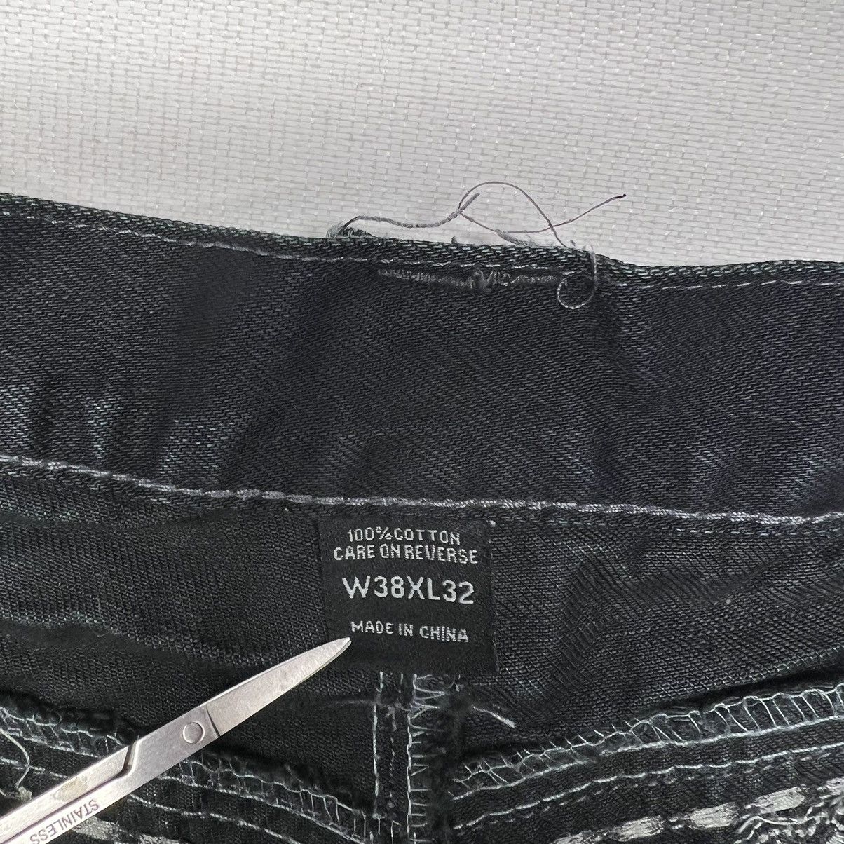 Imperious × Vintage Imperious Delf Jeans Black Denim Stitch Cross Pocket Y2K Size US 38 / EU 54 - 10 Thumbnail
