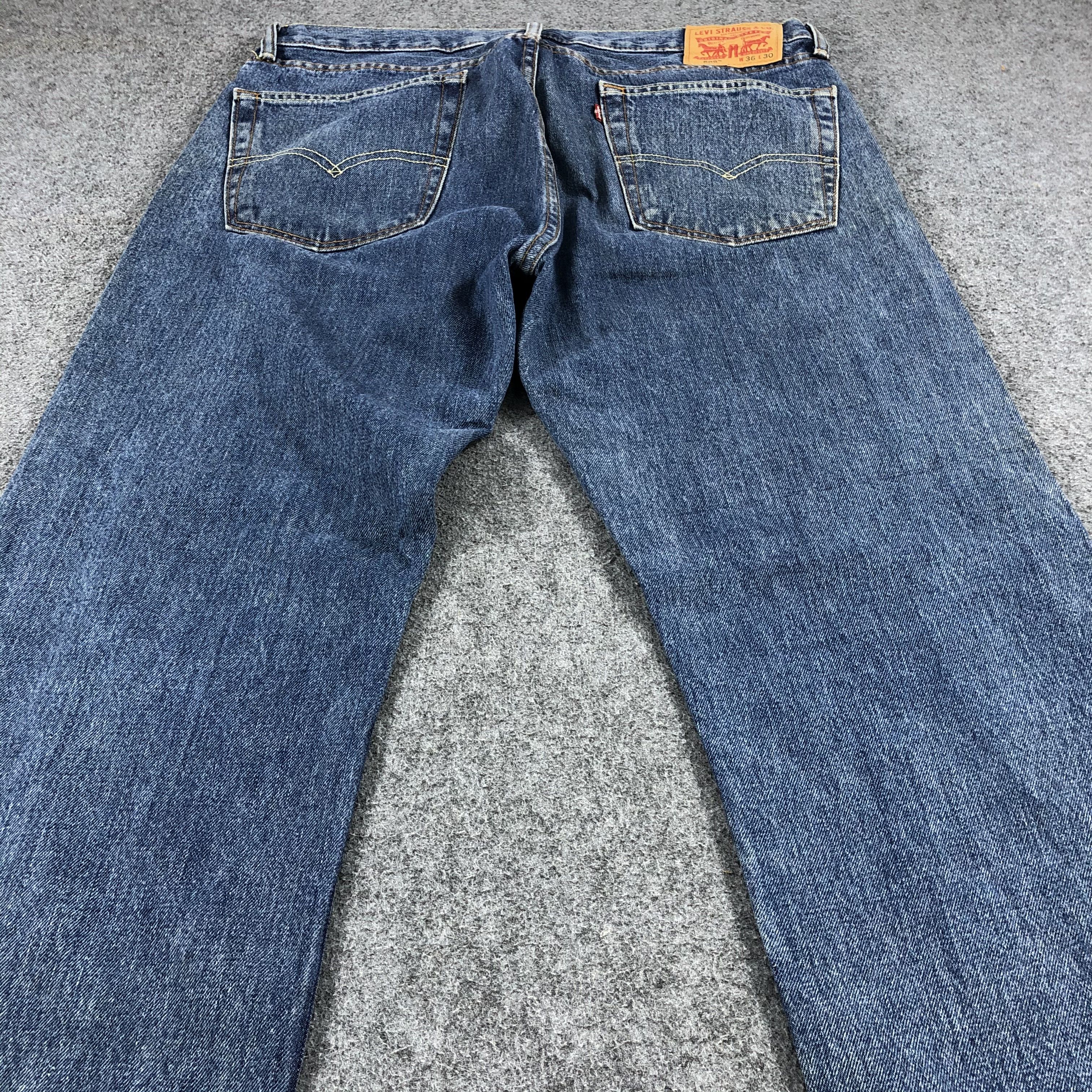 Levi's Vintage Blue Washed Levis 505 Jeans-J982 Size US 37 - 4 Thumbnail