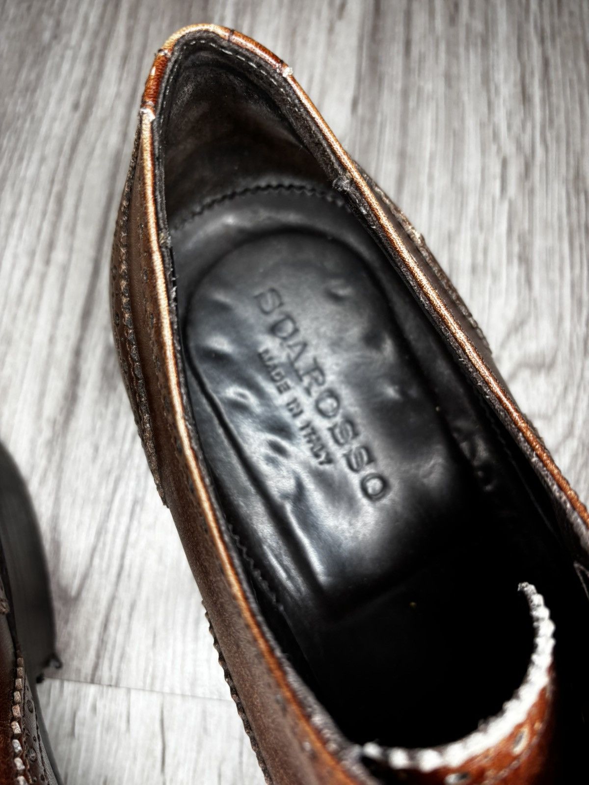 Scarosso Scarosso Brown Leather Wingtip Brogues Size EU 43 Size US 10 / EU 43 - 5 Thumbnail