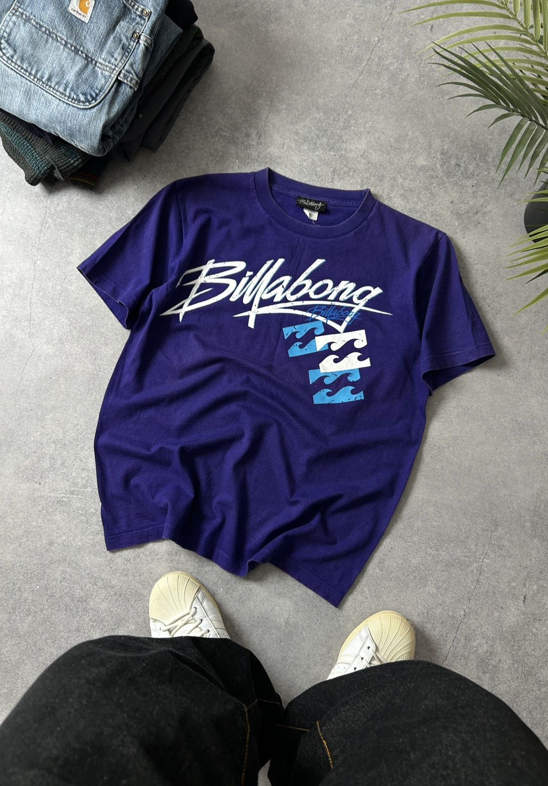 Billabong Vintage Billabong surf style 90s big logo purple shirt Size US M / EU 48-50 / 2 - 1 Thumbnail
