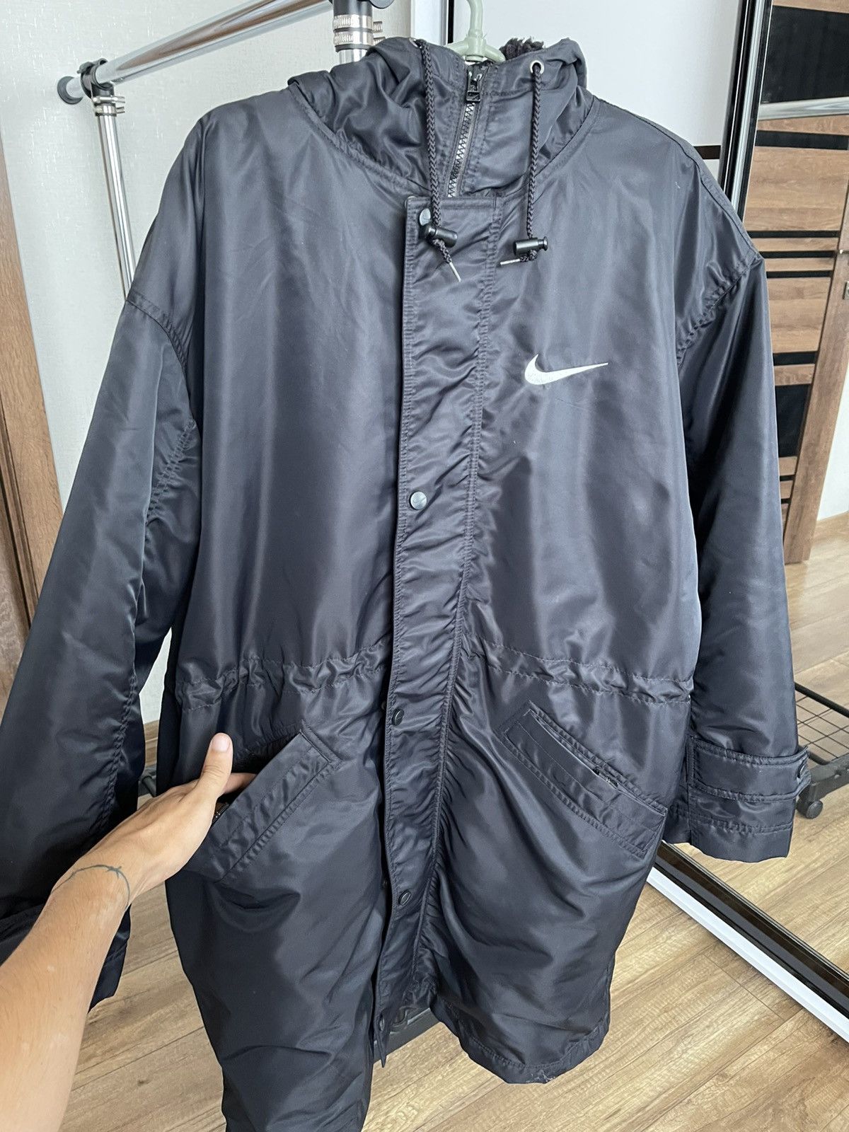 Nike Nike Vintage Parka Jacket Big Logo Swoosh 90s Size US L / EU 52-54 / 3 - 10 Thumbnail