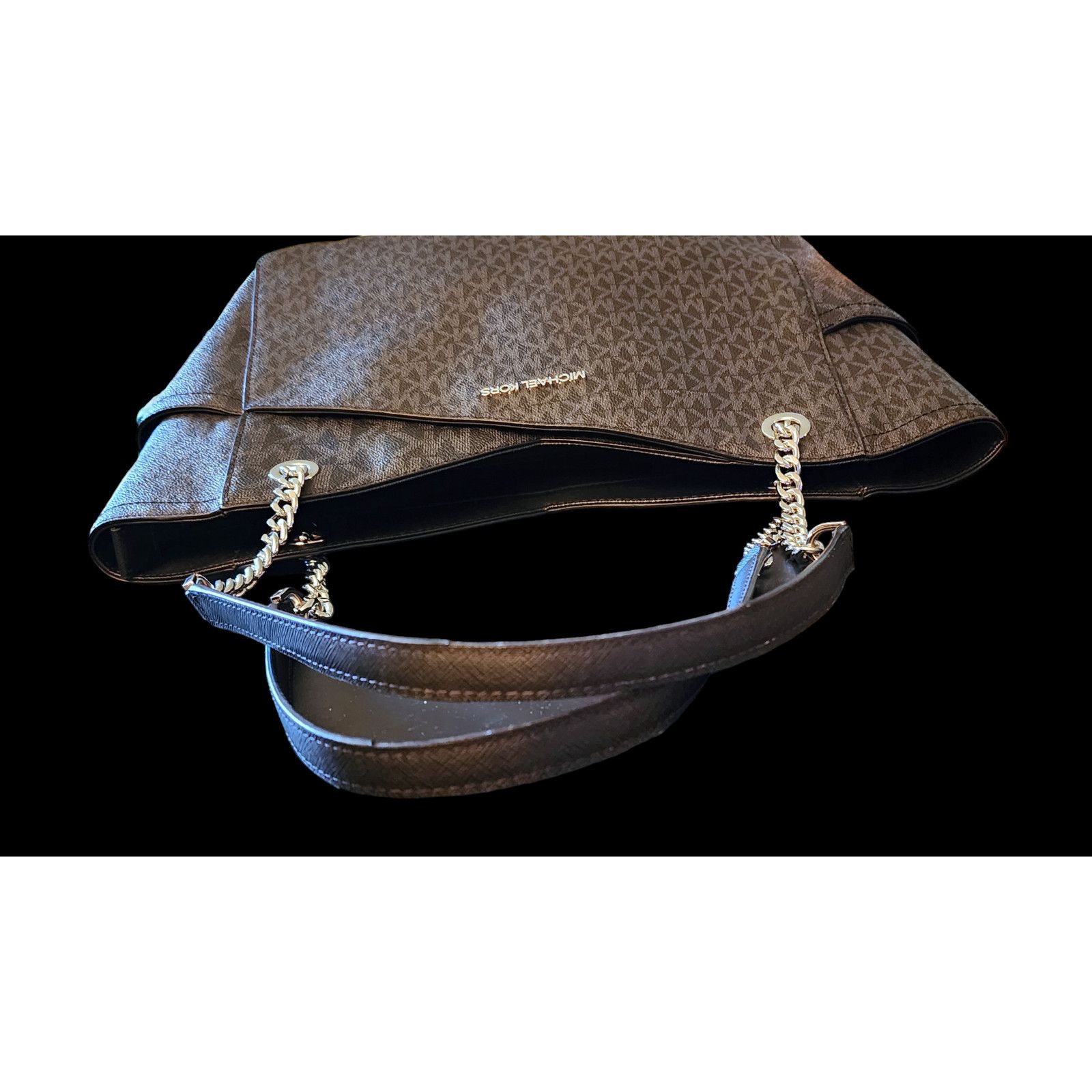 Michael Kors Michael Kors Jet Set Large Logo Shoulder Bag dark gray black Size ONE SIZE - 7 Thumbnail