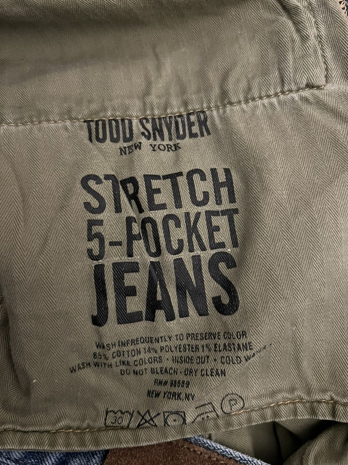 Todd Snyder Todd Snyder Straight Fit Stretch 5-Pocket Denim Jeans Size US 31 - 18 Thumbnail
