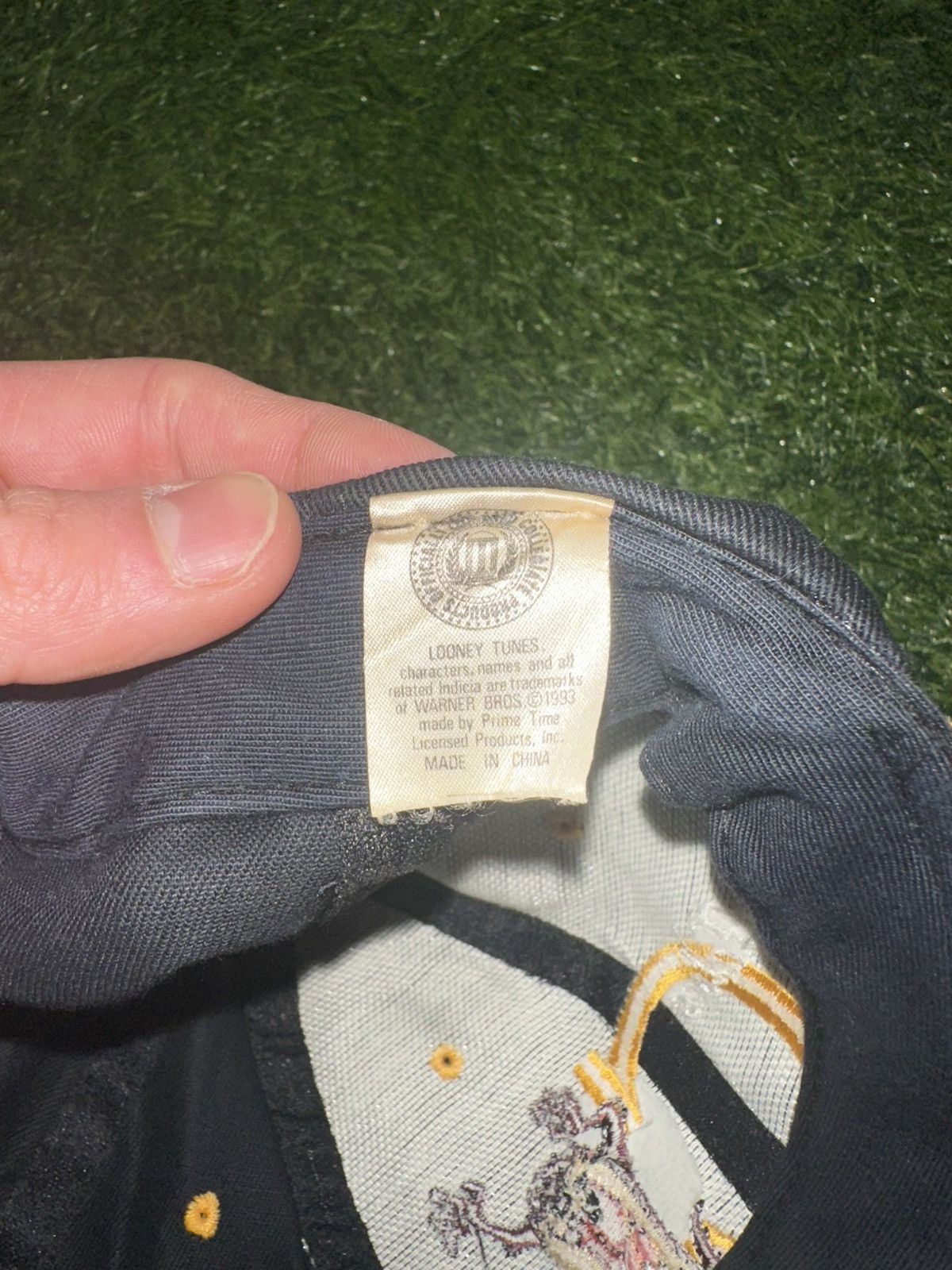 Vintage × Warner Bros Vintage Looney Tunes Hat Taz Tasmanian Devil Buffaloes Hat Size ONE SIZE - 6 Thumbnail