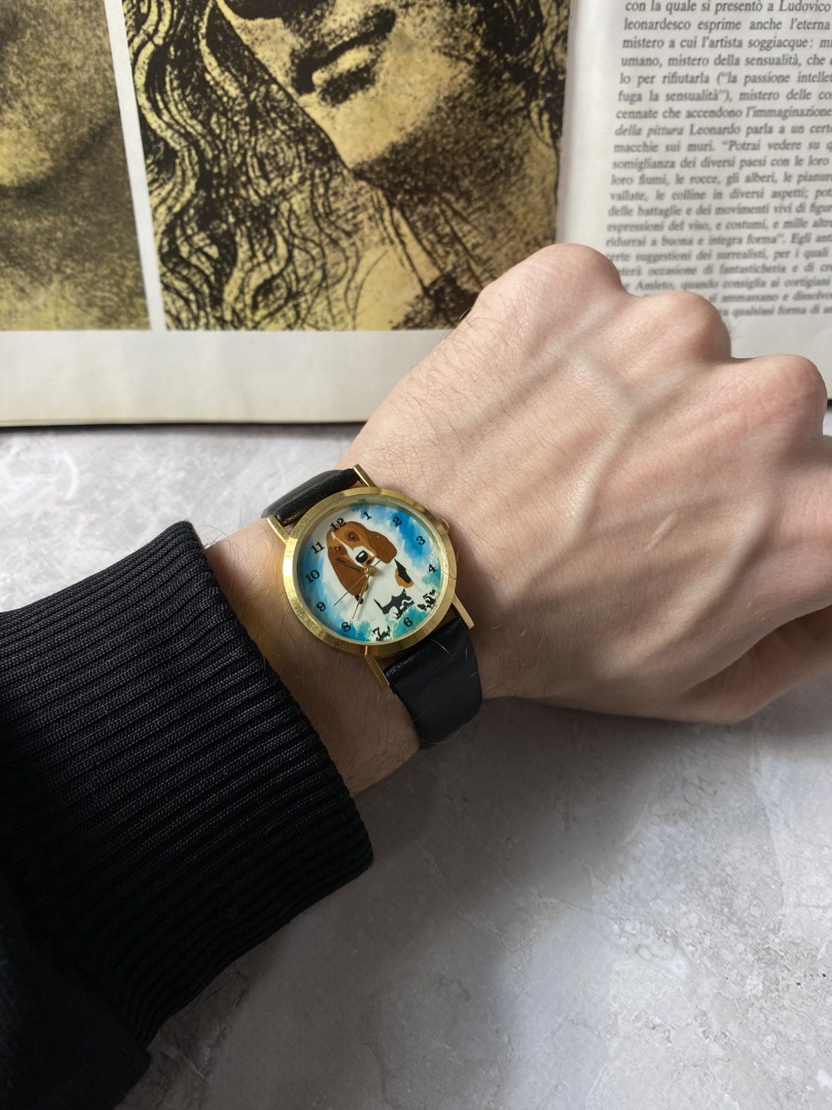 Japanese Brand Vintage Dog Face Watch. Beagle/Spaniel Print. Unisex Size ONE SIZE - 1 Thumbnail