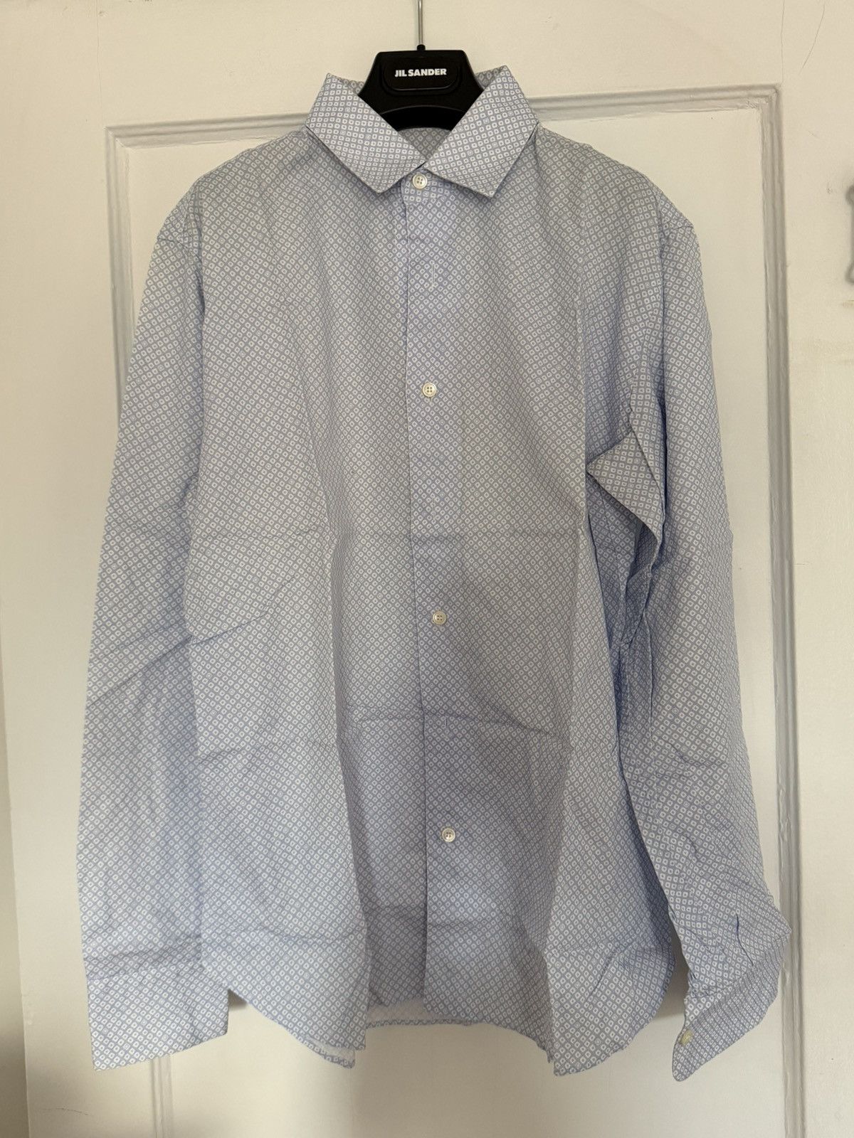 Salvatore Ferragamo Ferragamo Salvatore Men's Light Blue Cotton Shirt Size M Size US M / EU 48-50 / 2 - 1 Thumbnail