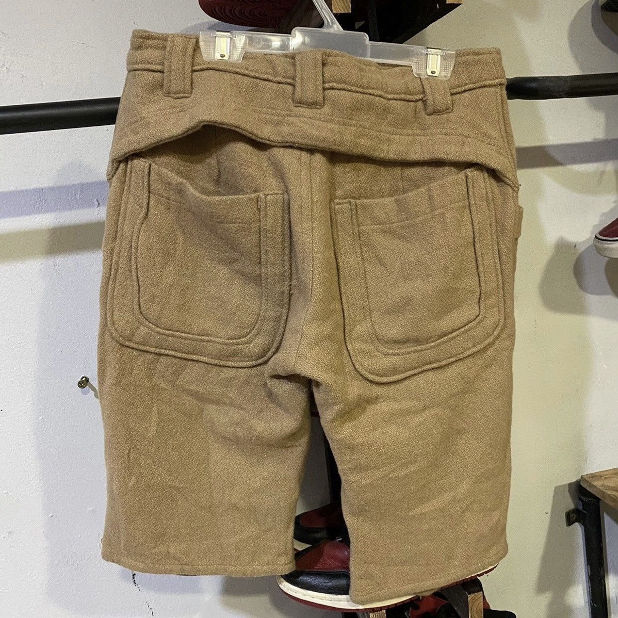 Sugar Japanese Brand Cube sugar Beige Wool Reconstruct Shorts Size US 29 - 2 Thumbnail