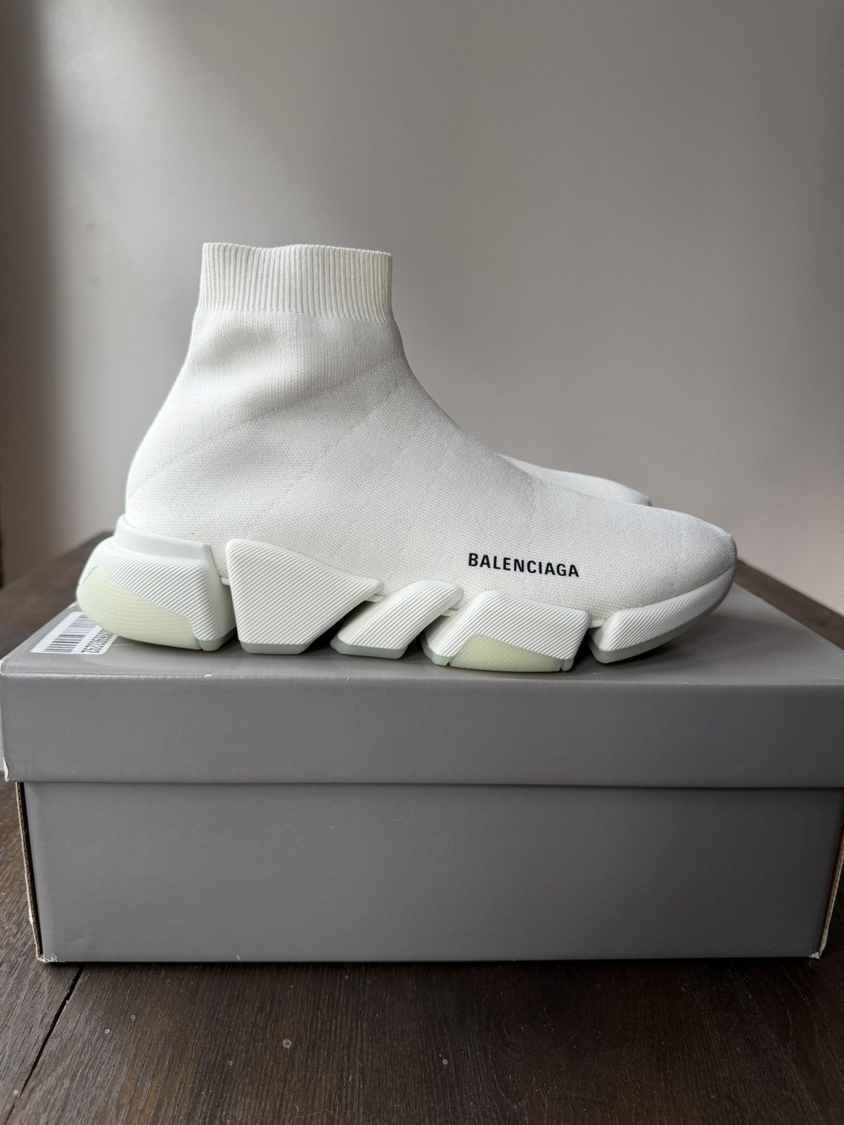 Balenciaga speed 2.0 triple white size 43