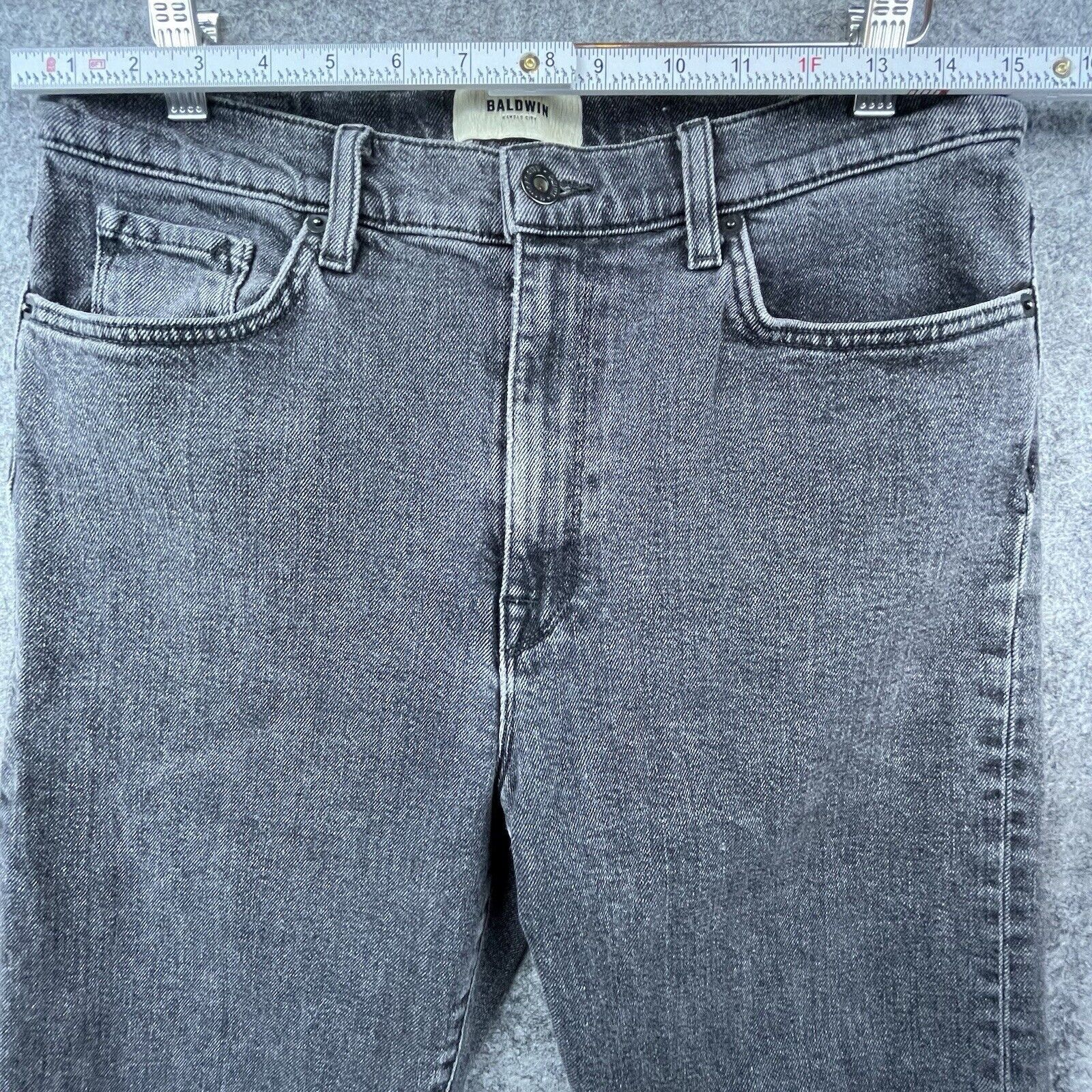Baldwin Baldwin Kansas City Jeans Womens 31 Black Lola Straight USA Size 31" - 10 Thumbnail