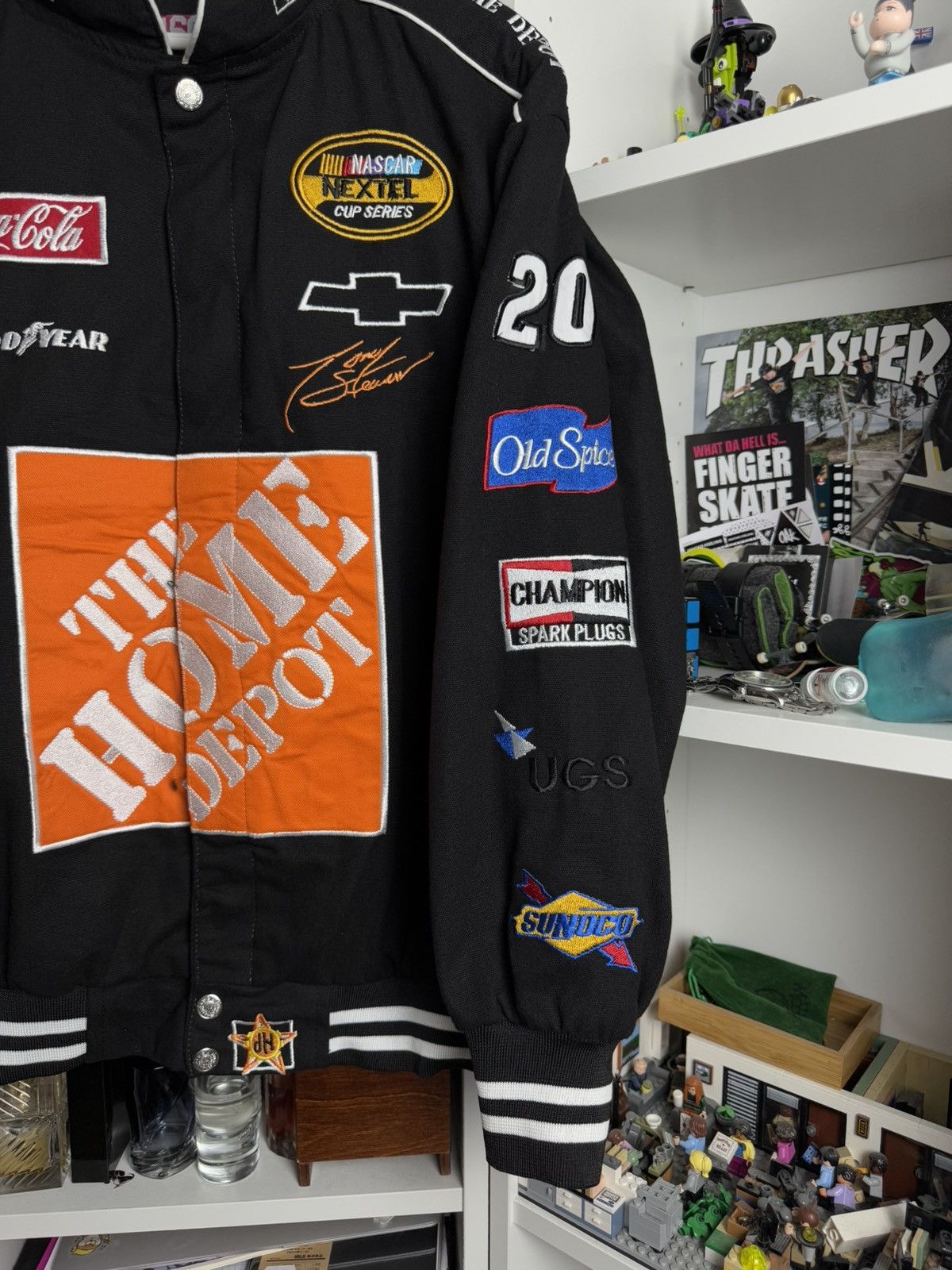 NASCAR Vintage 90s Nascar by JH Design moto racing biker jacket Size US L / EU 52-54 / 3 - 6 Thumbnail