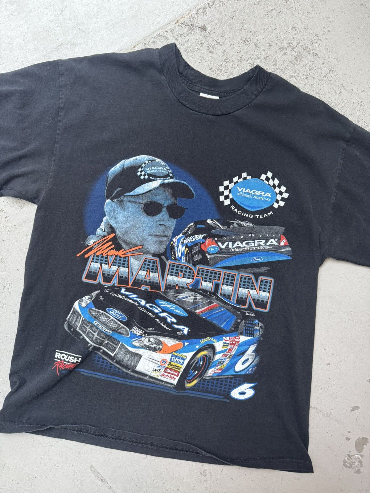NASCAR VIAGRA Mark Martin #6 NASCAR Racing Tee Double Sided Size US L / EU 52-54 / 3 - 1 Thumbnail