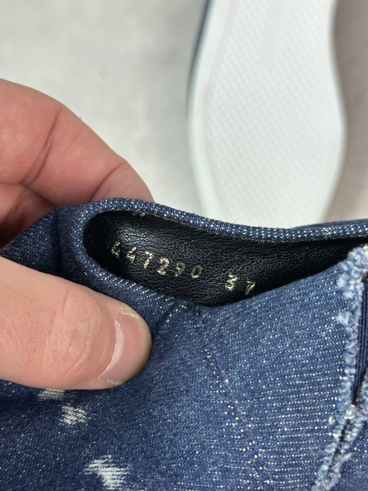 Stella McCartney Stella McCartney Blue Denim Made in Italy Slip-on Sneakers Size US 7 / IT 37 - 16 Thumbnail