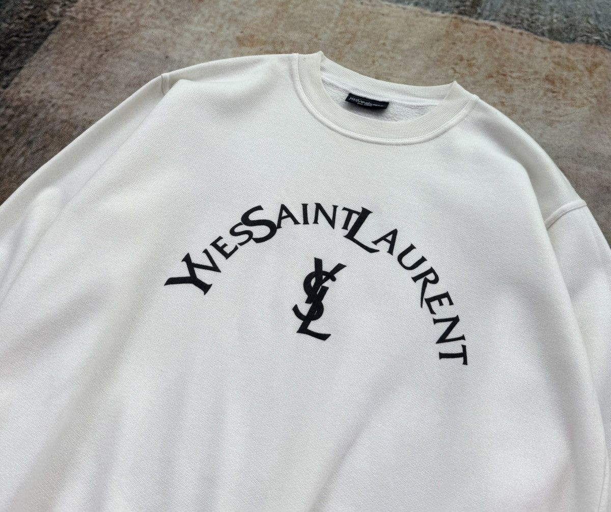 Yves Saint Laurent Vintage 90s Yves Saint Lauren Spell Out Logo Crewneck Size US L / EU 52-54 / 3 - 3 Thumbnail