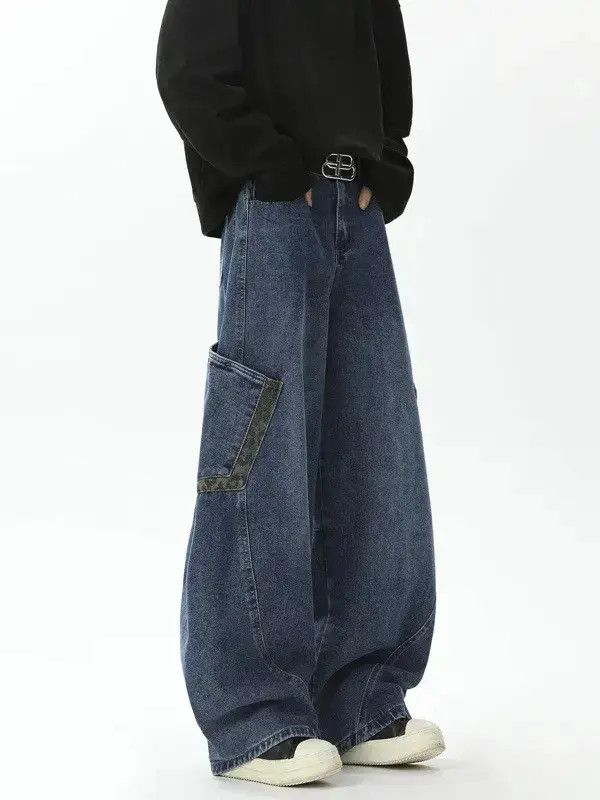 Japanese Brand Retro loose casual wide leg jeans Size US 32 / EU 48 - 5 Thumbnail