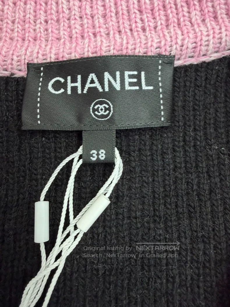 Chanel Chanel Pink cotton wool knitted coat Size XS / US 0-2 / IT 36-38 - 5 Thumbnail