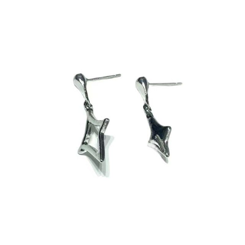 Jewelry Star Vibe Earrings One Pairs Chrome Jewelry Size ONE SIZE - 5 Thumbnail