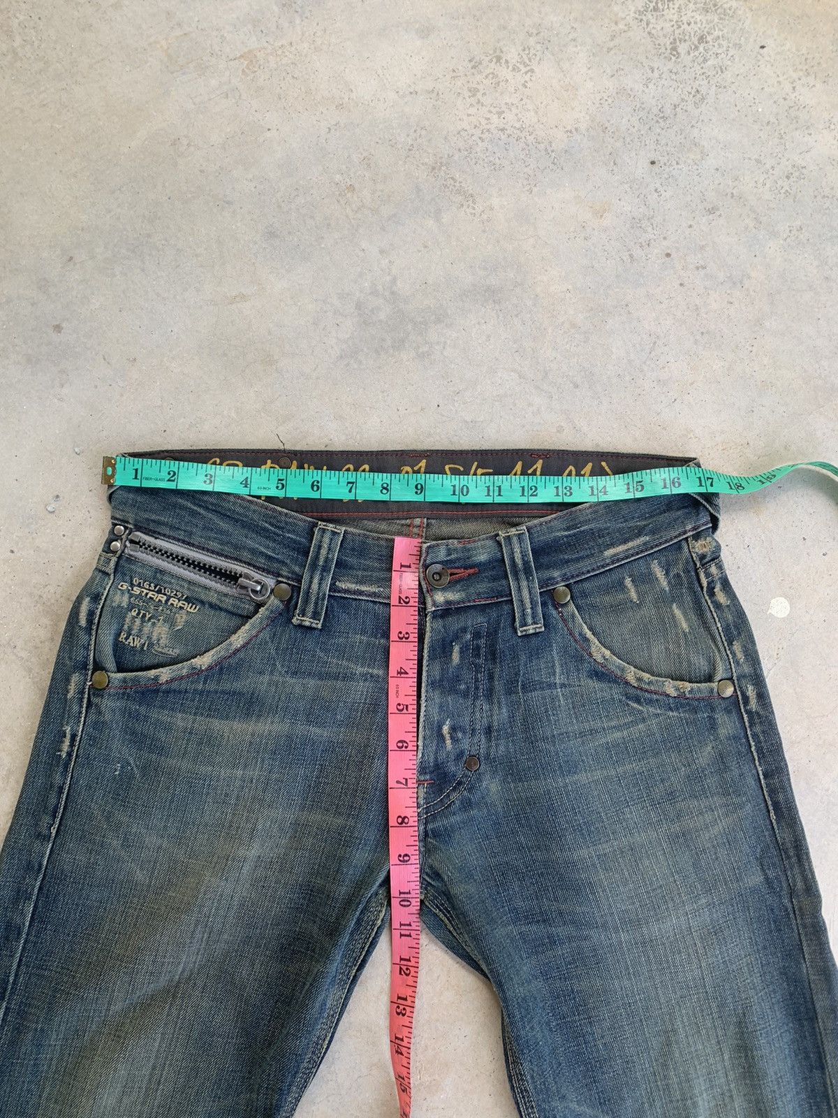 G-Star G Star Raw Distressed Jeans Pants Size US 34 / EU 50 - 3 Thumbnail