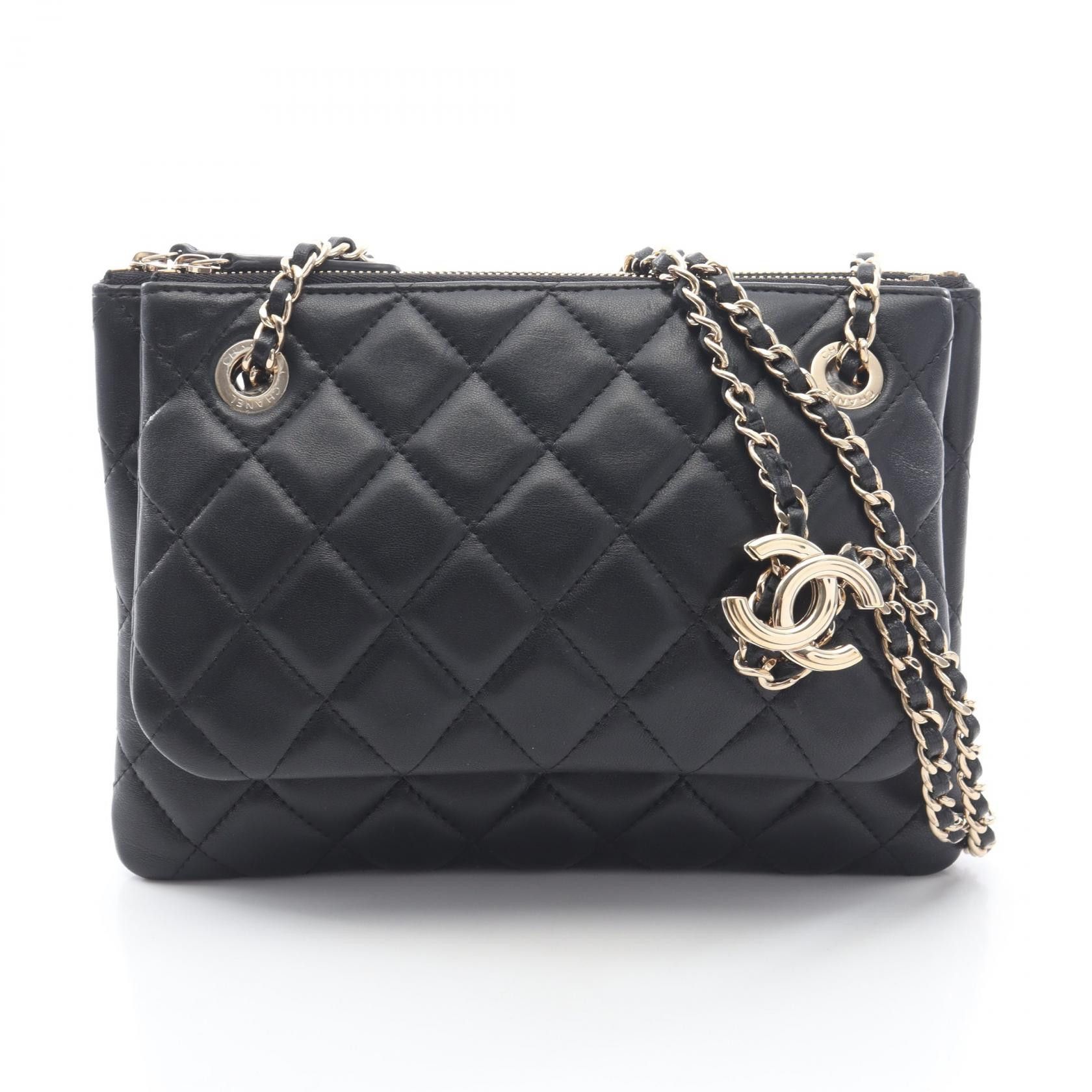 Chanel Chanel CHANEL Matelasse Lambskin Shoulder Bag Leather Shoulder Bag DUTY FREE for USA Size ONE SIZE - 1 Thumbnail