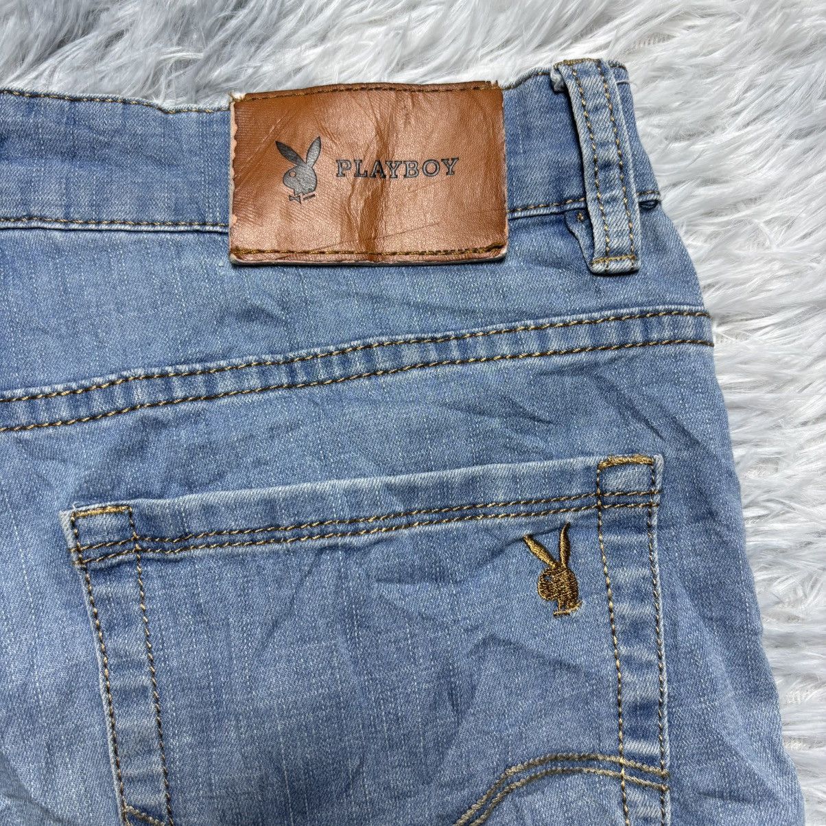 Playboy Playboy Men's Denim Shorts - Light Blue Faded Style Size US 32 / EU 48 - 7 Thumbnail