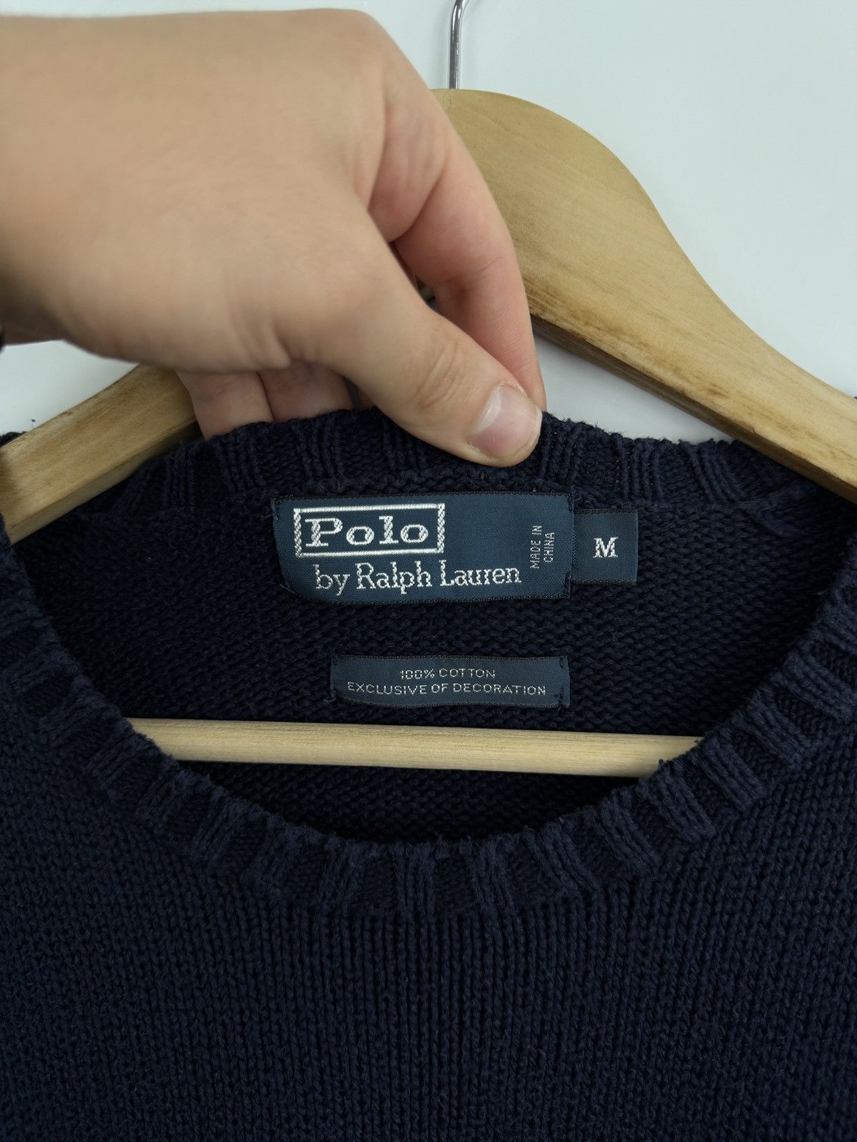 Polo Ralph Lauren 🇺🇸 Vintage 90s Ralph Lauren Knitted Sweater Rare Retro Aran Size US M / EU 48-50 / 2 - 5 Thumbnail