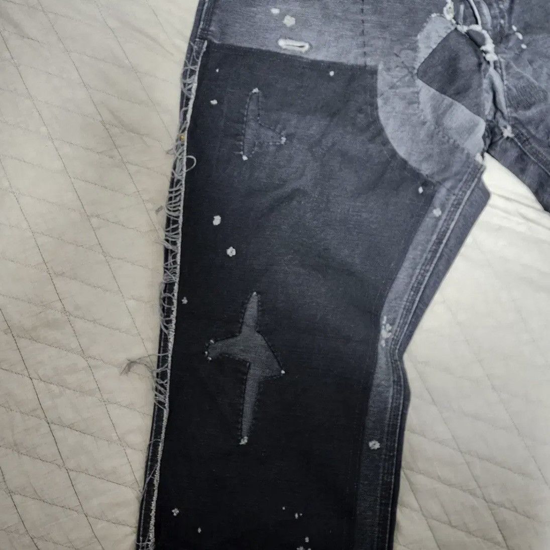 Saint Michael Saint Michael Double Knee Flare Denim Jeans Black Size US 32 / EU 48 - 4 Thumbnail