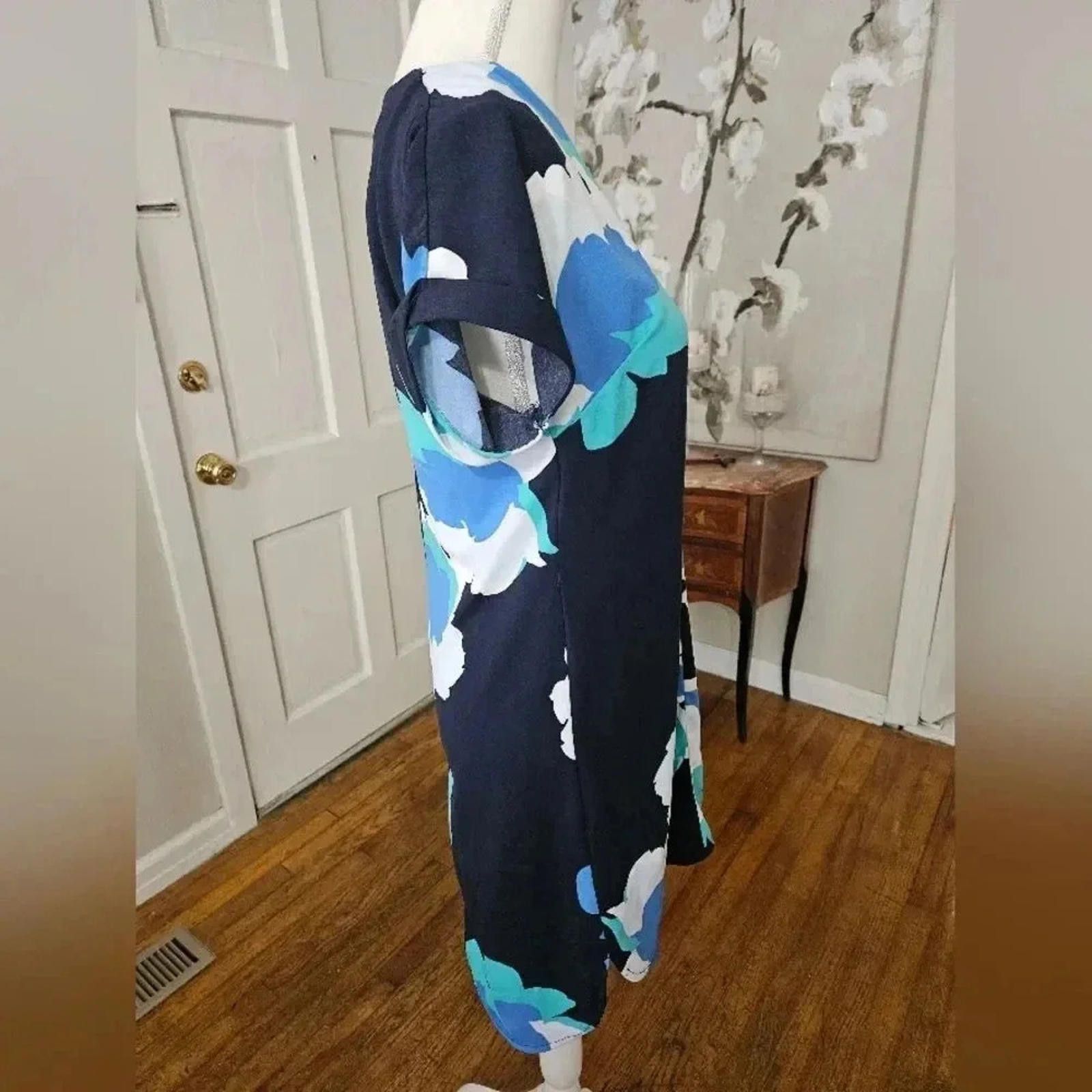 Designer A New Day Floral Print Shift Dress - Perfect for Summer! #42 Size XS / US 0-2 / IT 36-38 - 2 Thumbnail