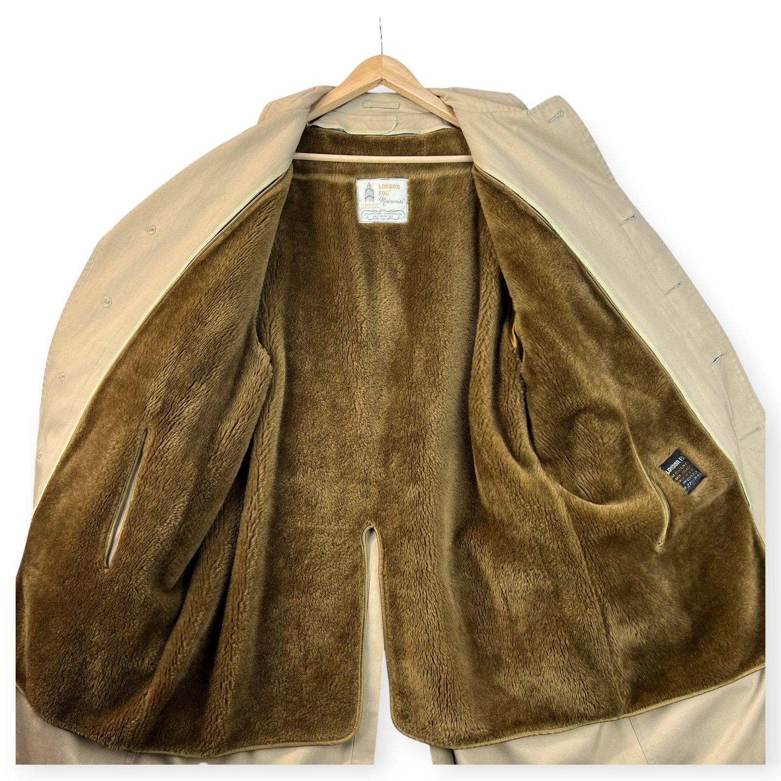 London Fog Vintage London Fog Mens Maincoats Canvas Trench Coat 42R Size US XS / EU 42 / 0 - 4 Thumbnail
