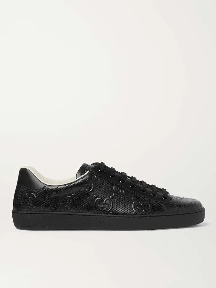 O1s1r1hb0826 Ace Gg Embossed Sneakers In Black, Men's (Size 14)