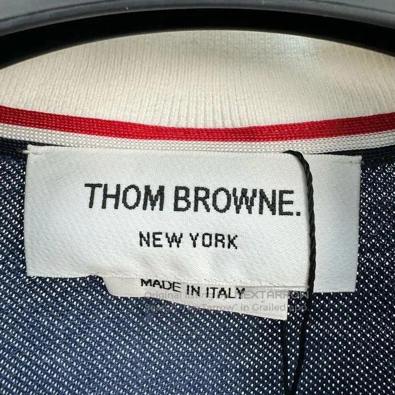 Thom Browne Thom Browne Summer Blue Striped Logo Polo . Size US M / EU 48-50 / 2 - 6 Thumbnail