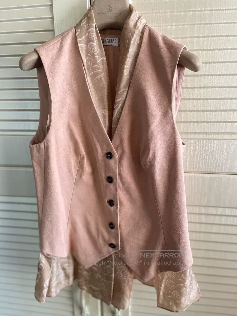 Brunello Cucinelli Brunello Cucinelli Scarf Style Fake Two Piece Vest Size S / US 4 / IT 40 - 1 Thumbnail