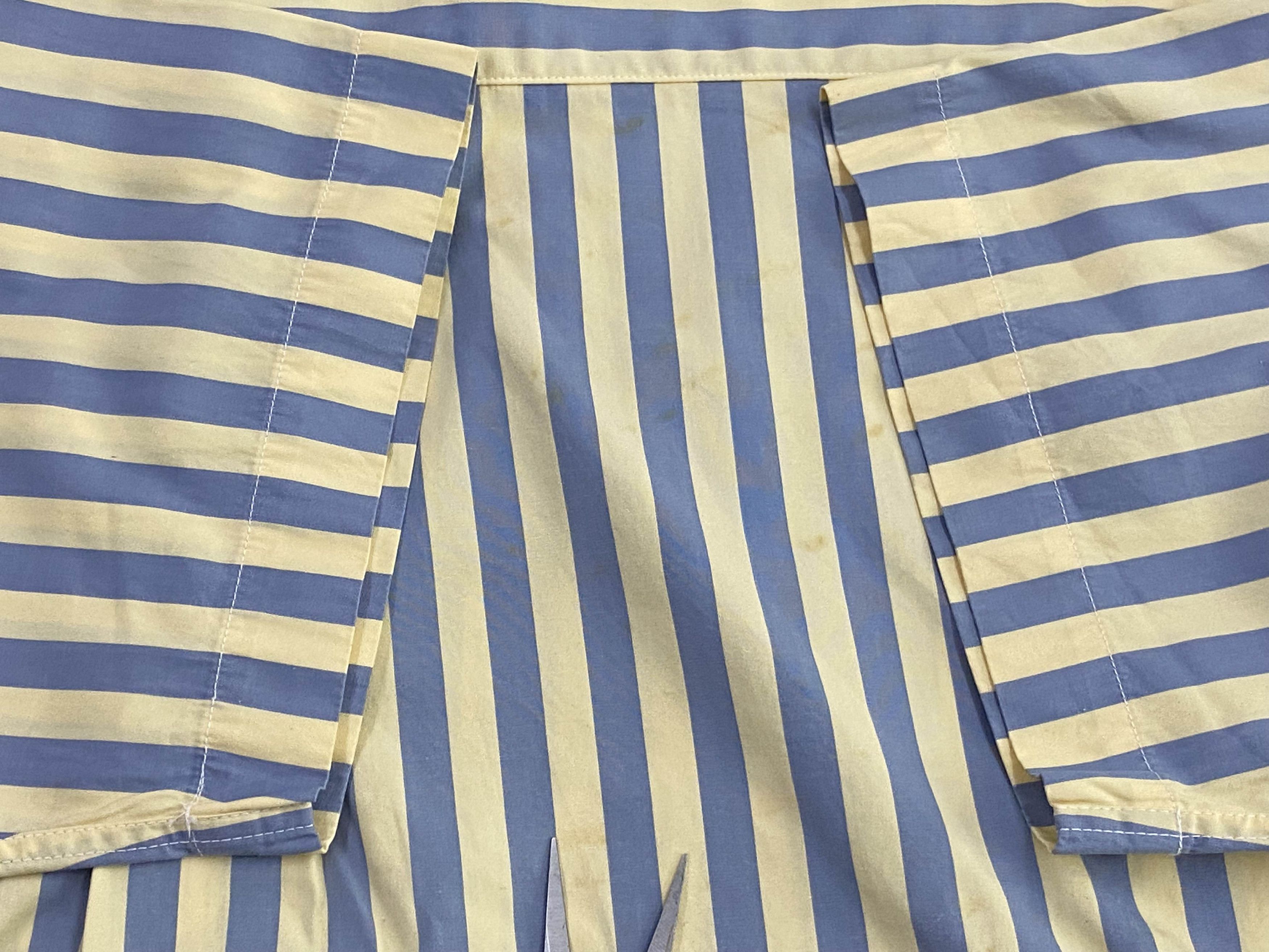 Trussardi Vintage Trussardi Striped Shirt 90s Italian Cotton Workers Size S / US 4 / IT 40 - 10 Thumbnail