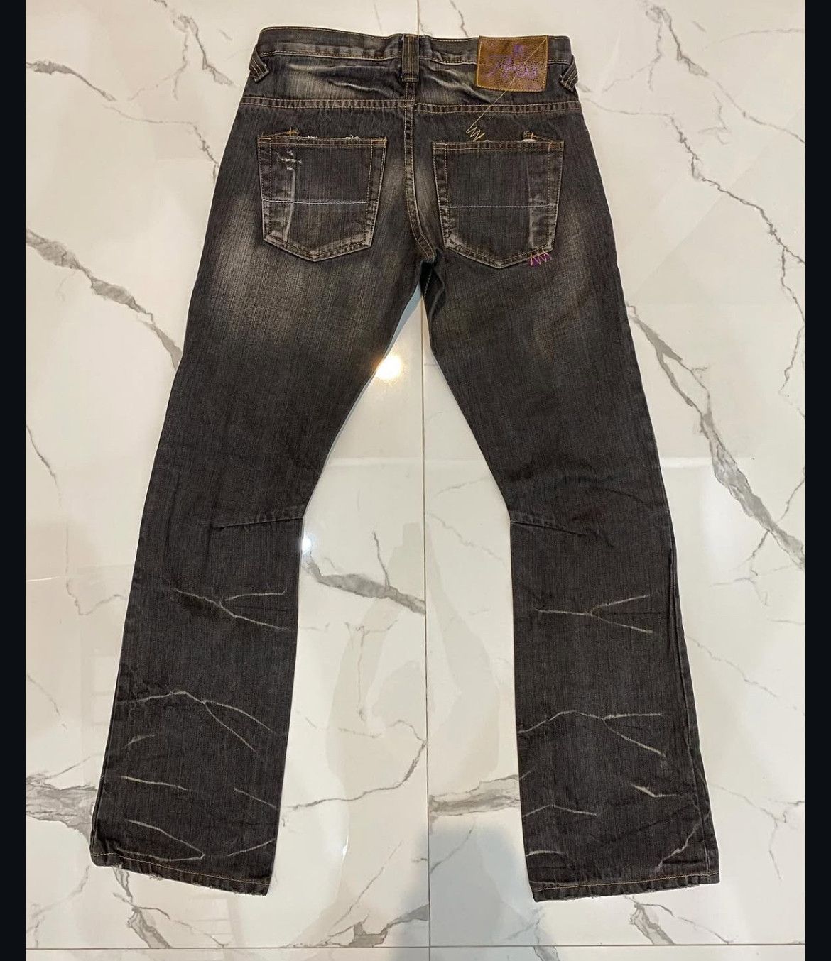 If Six Was Nine 2000s PRPS Button Fly Distressed Ripped Jeans Pants y2k Lgb Size US 31 - 2 Thumbnail