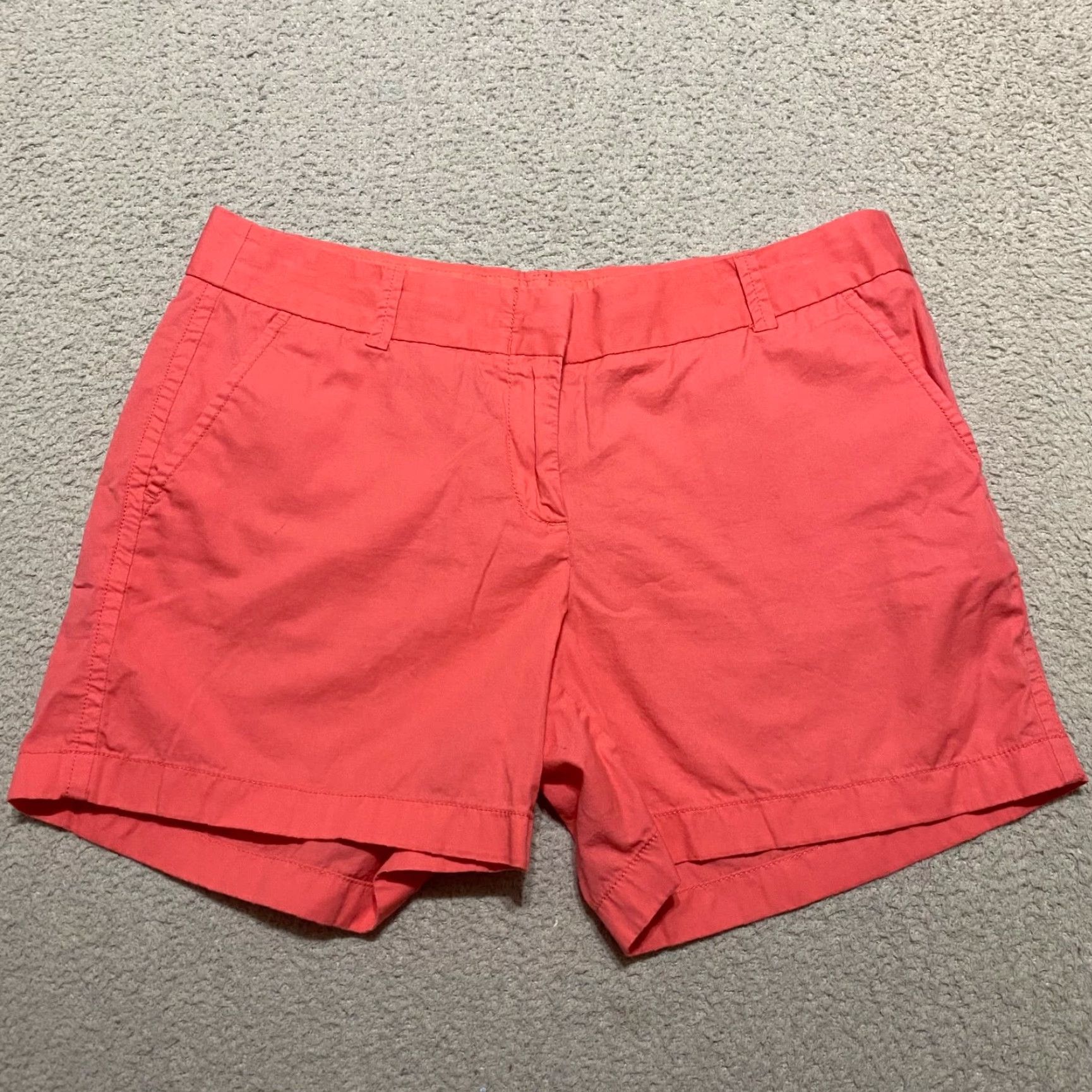 J.Crew J.CREW Pink Shorts Chino 100% Cotton Mid Rise Inseam 4" Front Flat Front Pockets Women Size 10 Size 32" / US 10 / IT 46 - 2 Thumbnail
