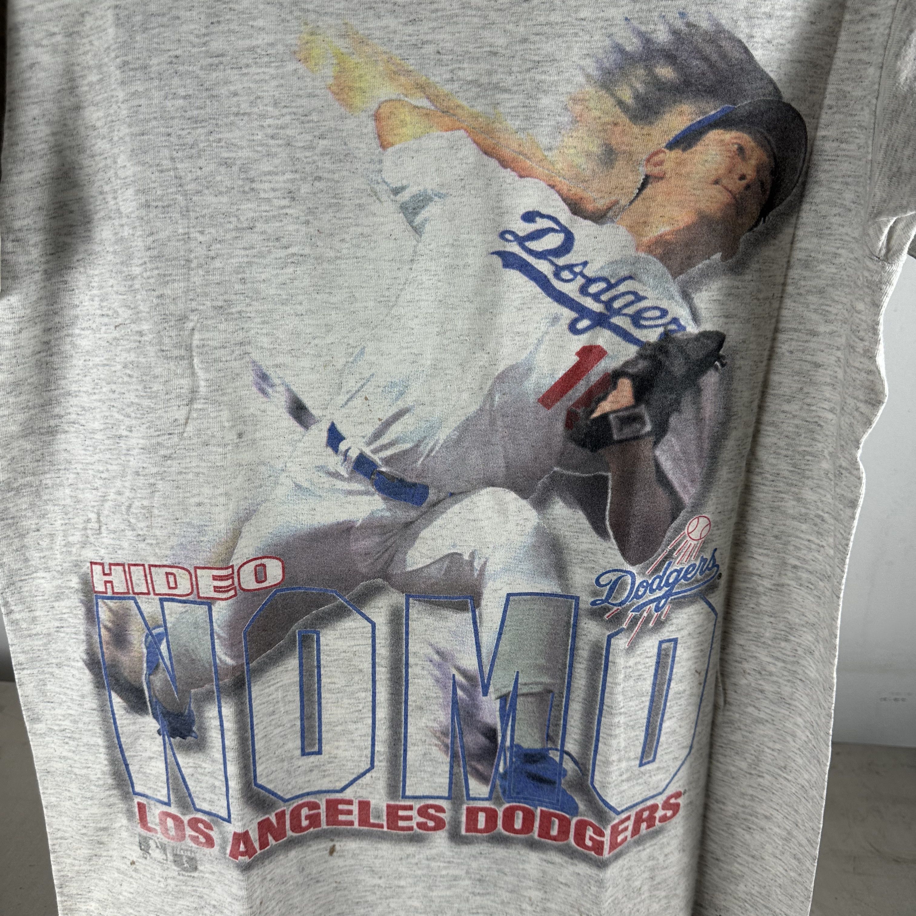 Vintage Vintage 90s Hideo Nomo Los Angeles Dodgers MLB Salem T-Shirt Size US L / EU 52-54 / 3 - 2 Thumbnail