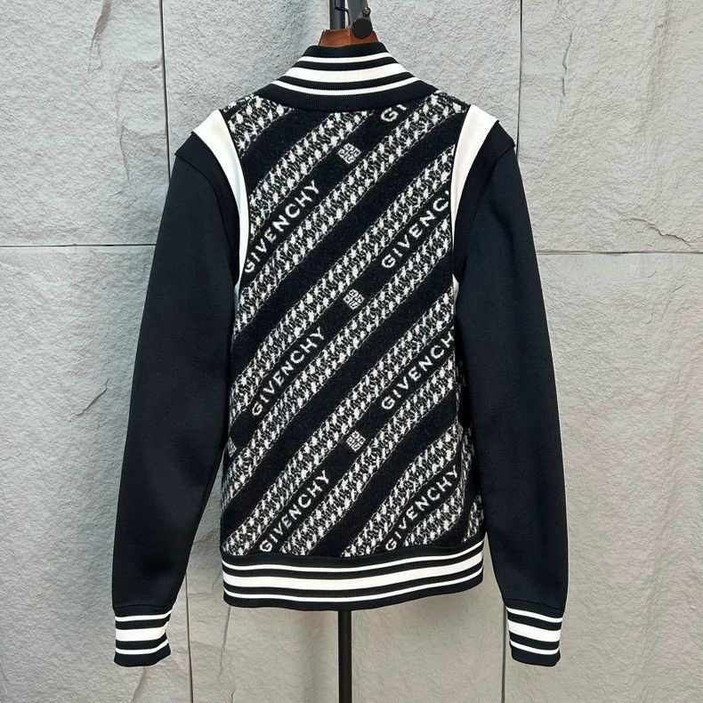 Givenchy Givenchy Classic black and white wool baseball jacket size Size US M / EU 48-50 / 2 - 2 Thumbnail
