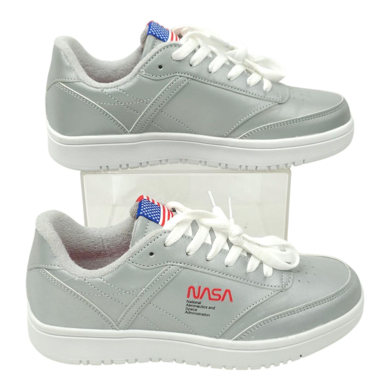 NASA NASA Capsule Silver Tennis Shoes Womens Size 8 M Sneakers Size US 8 / IT 38 - 2 Thumbnail