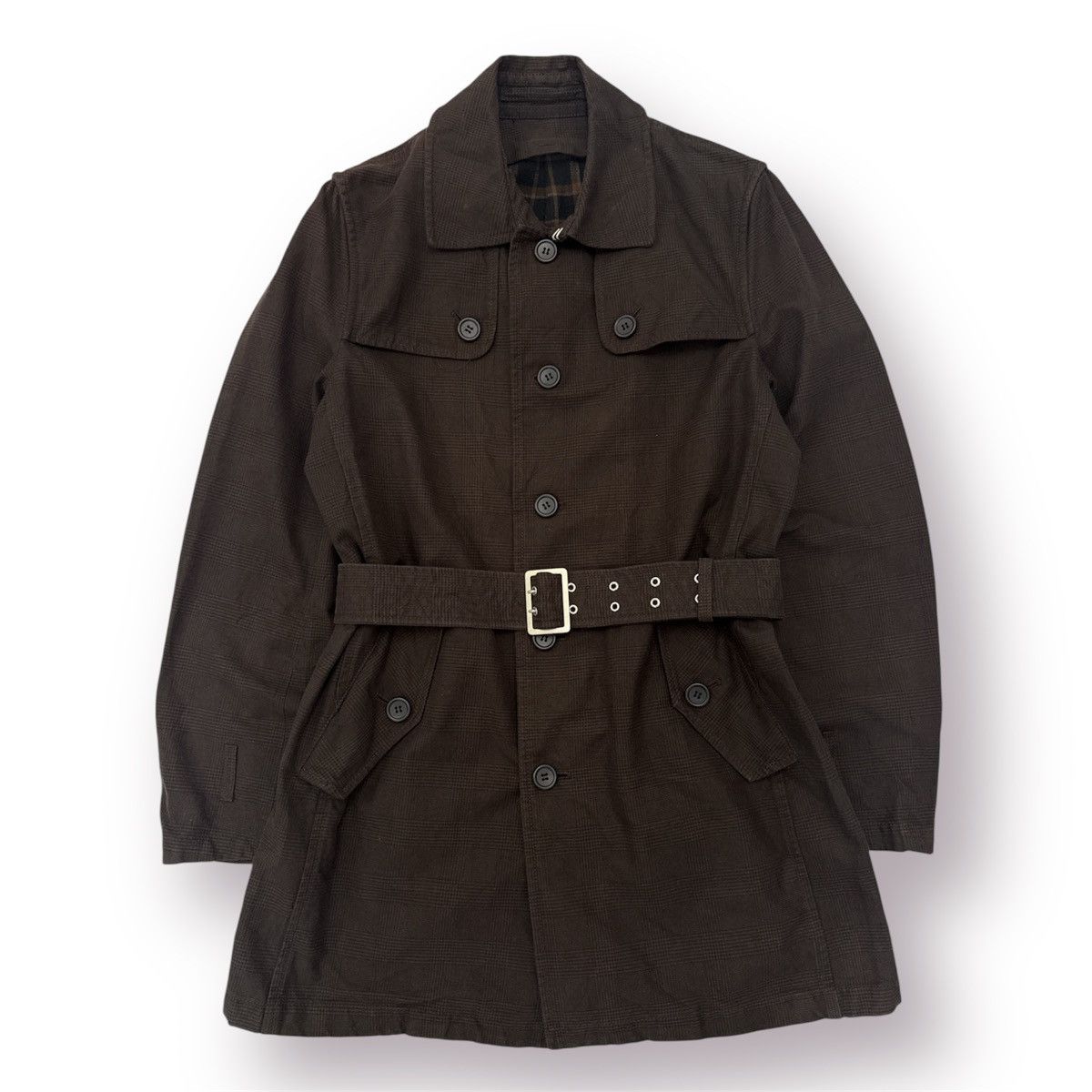 PPFM 🔥 PPFM Box Houndstooth Trench Coat Avant garde - L Size US M / EU 48-50 / 2 - 1 Thumbnail