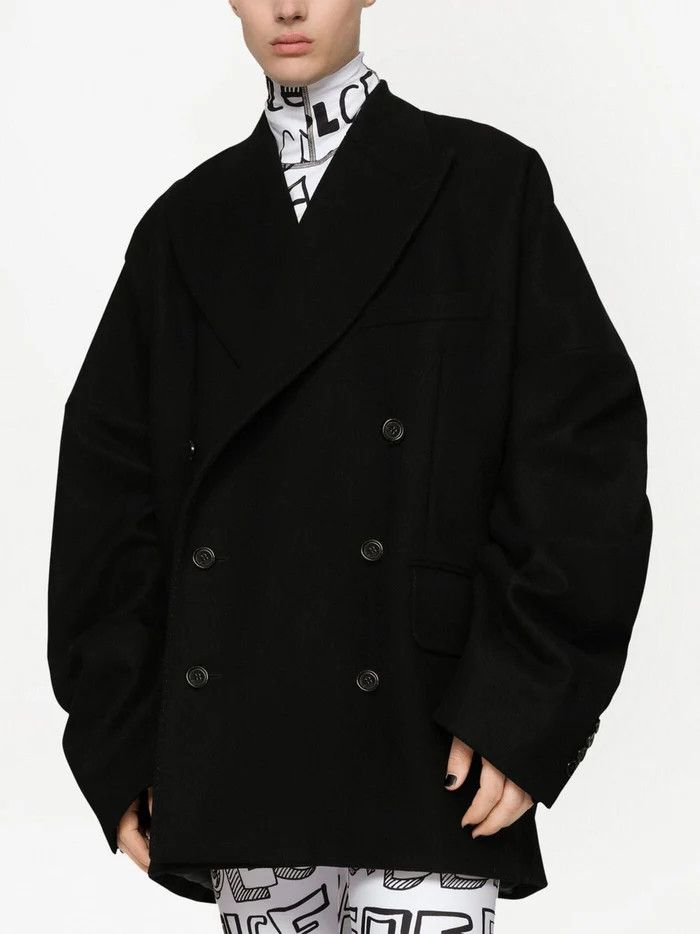 Dolce & Gabbana o1y0125 Double-Breasted Coat in Black Size US S / EU 44-46 / 1 - 3 Thumbnail