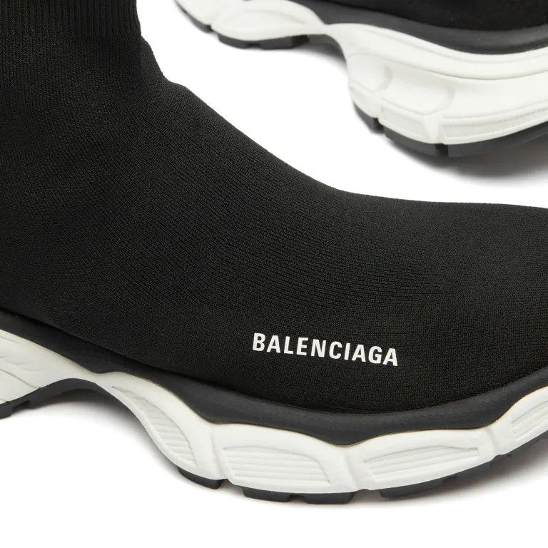 Balenciaga o1mt1gz1024 3XL Sock Recycled Knit Sneakers in Black/White Size US 8 / EU 41 - 2 Thumbnail