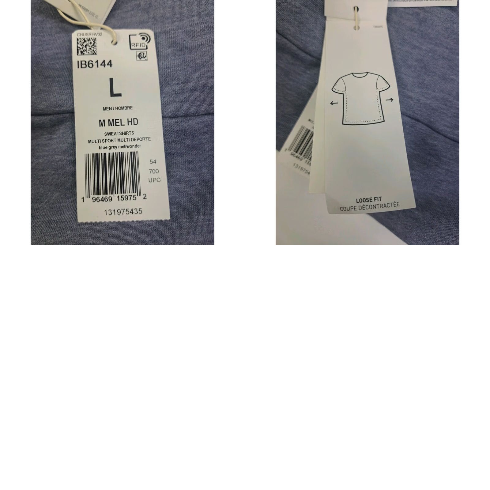 Adidas adidas Womens Wonder Long Sleeve Hoodie Shirt Blue/Grey L Size L / US 10 / IT 46 - 8 Thumbnail