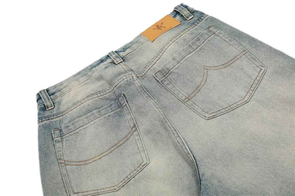 Japanese Brand × Jean Men's casual straight punk distressed washed gradient jeans Size US 32 / EU 48 - 7 Thumbnail
