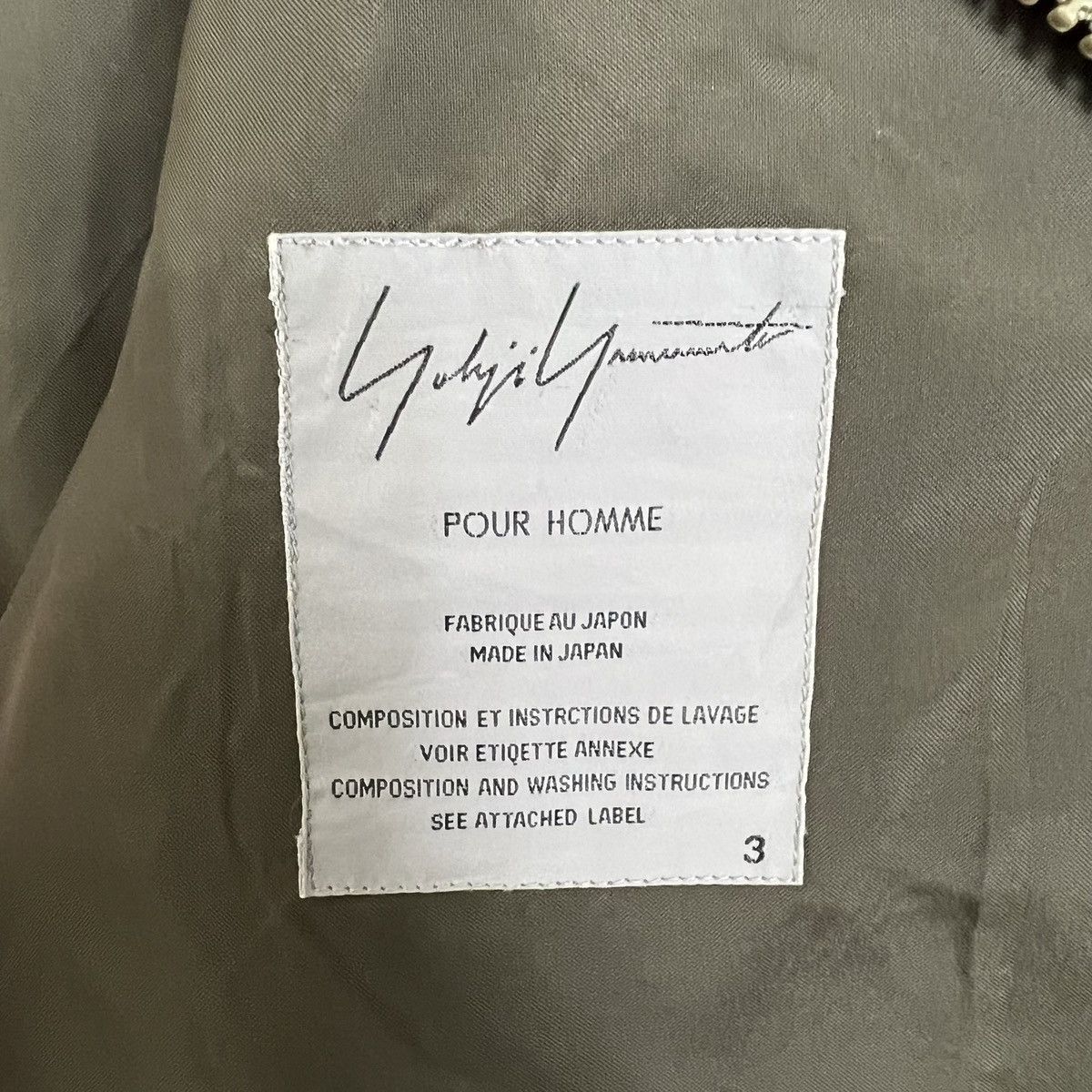 Yohji Yamamoto Dark Green Long Coat Large Notch Lapel Collar Size US L / EU 52-54 / 3 - 11 Thumbnail