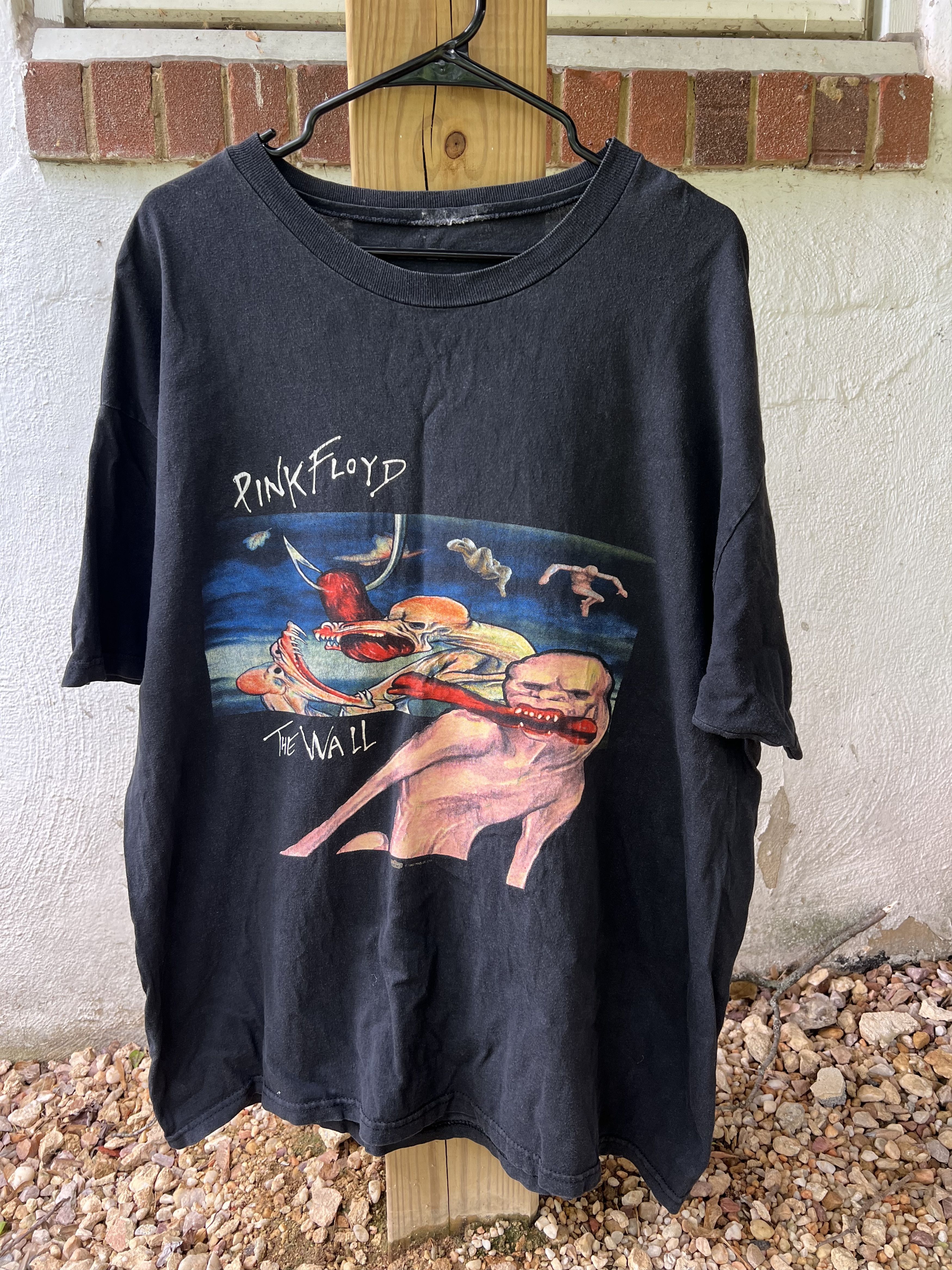 image of 1997 Pink Floyd The Wall Creature Monster Tee in Black, Men's (Size XL)