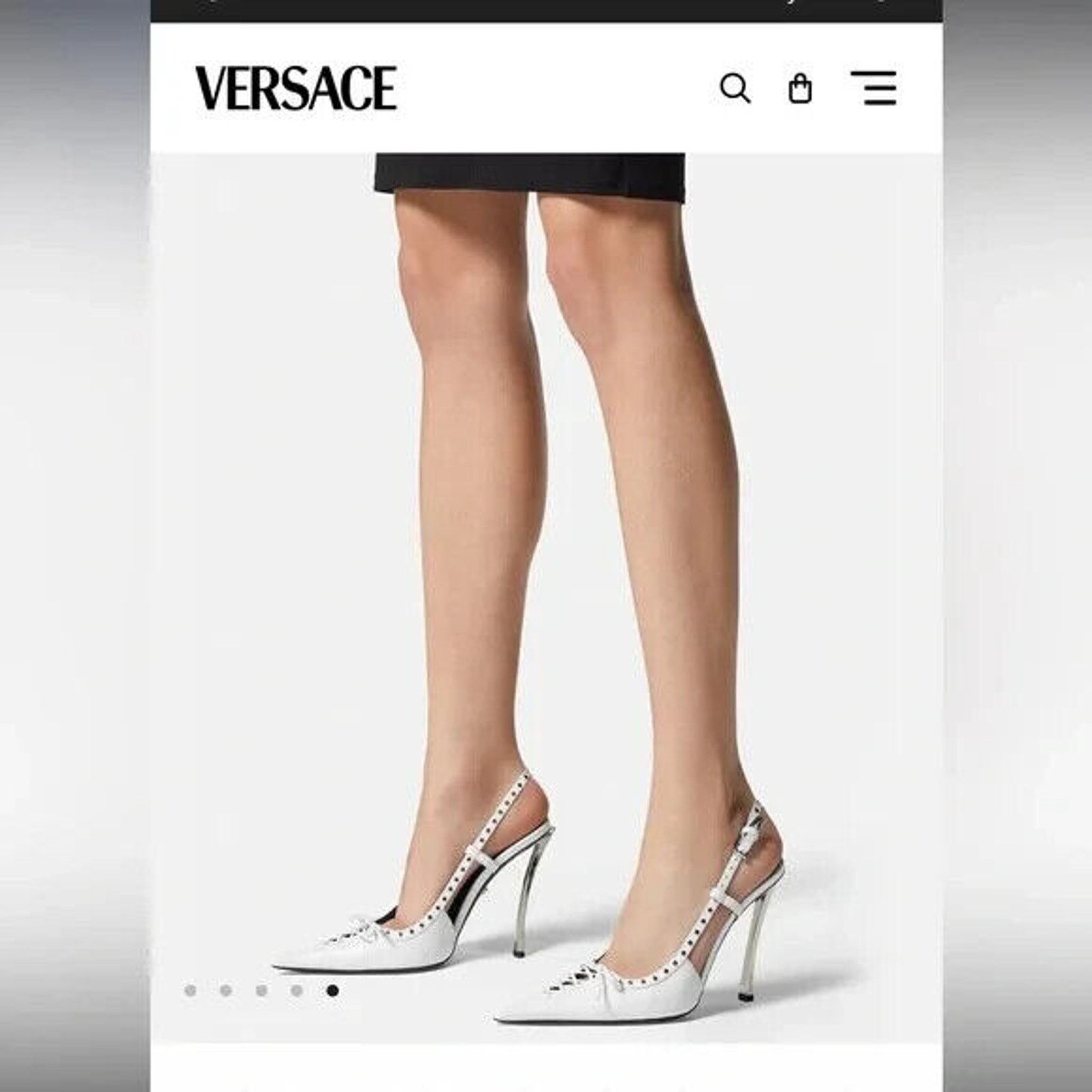Versace VERSACE WHITE PATENT LEATHER GOLD MEDUSA KITTEN PUMPS 41 11 Size US 11 / IT 41 - 2 Thumbnail