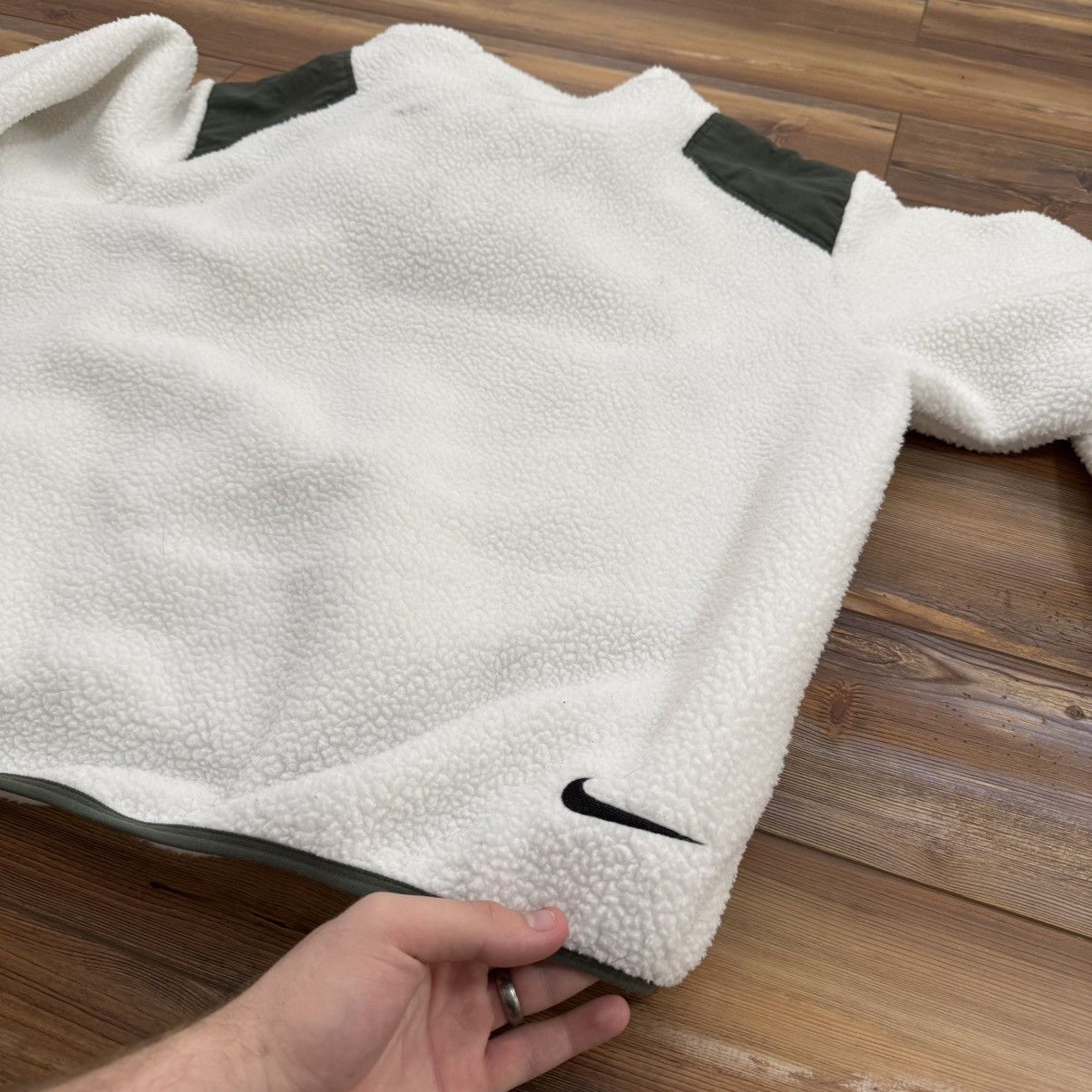 Nike Nike ACG White Ninja Pullover Green Hooded Fleece Jacket Size US L / EU 52-54 / 3 - 5 Thumbnail