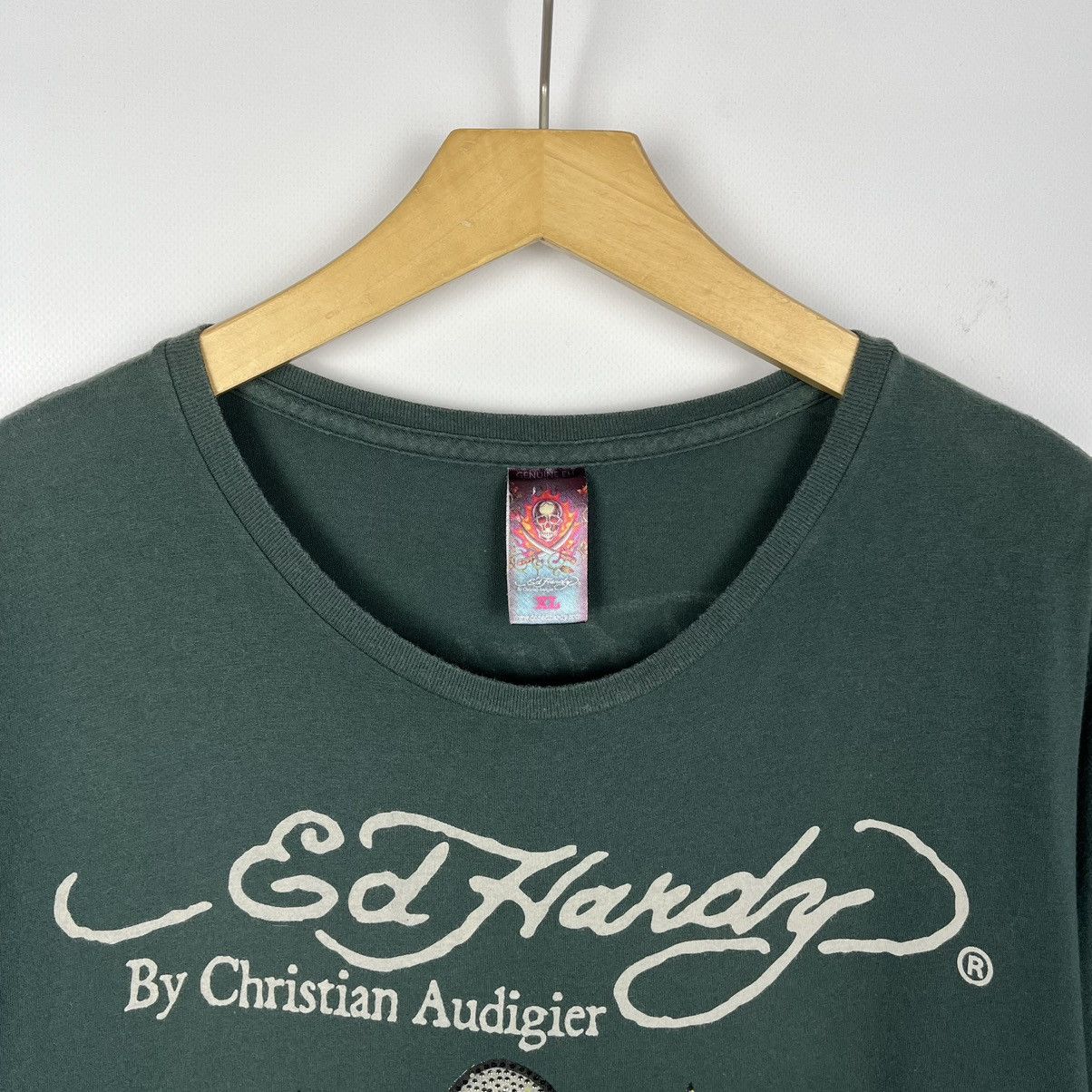 Ed Hardy Vintage Ed Hardy y2k big logo tee 90’s Size US XL / EU 56 / 4 - 6 Thumbnail