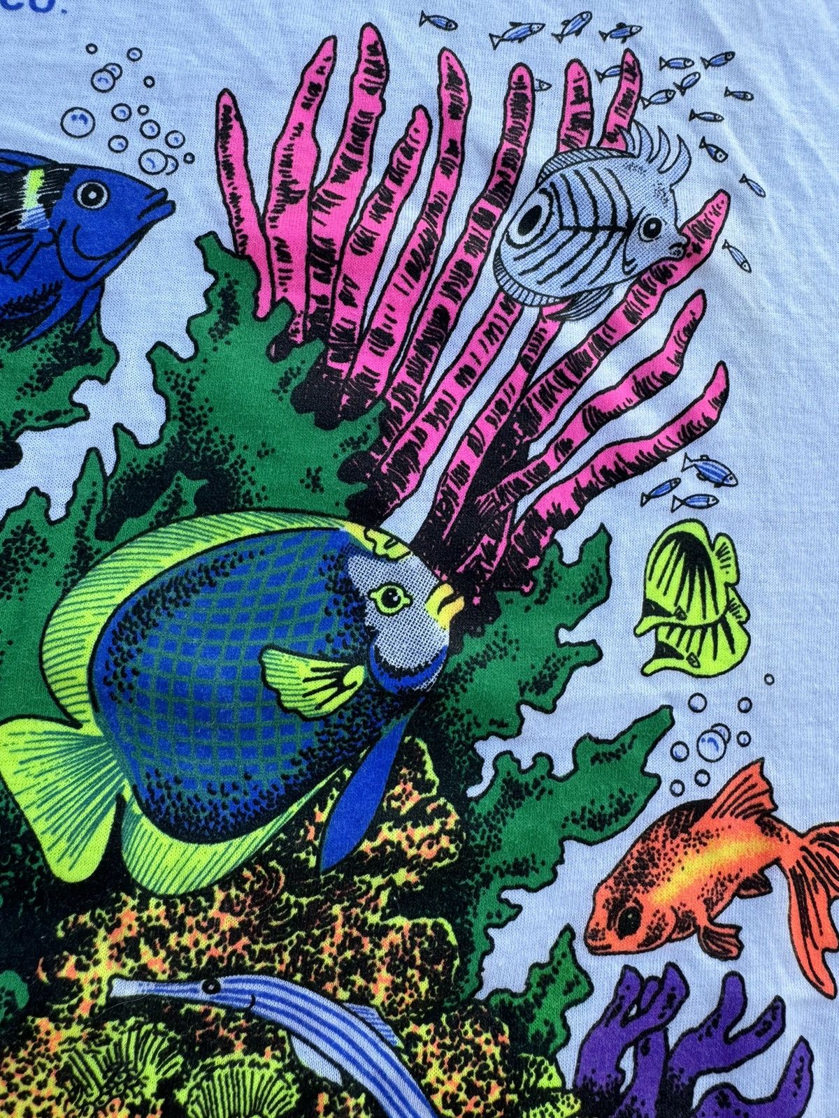 Vintage 1990’s Vintage Neon Fish Retro Cancun Mexico T-Shirt Size US L / EU 52-54 / 3 - 5 Thumbnail