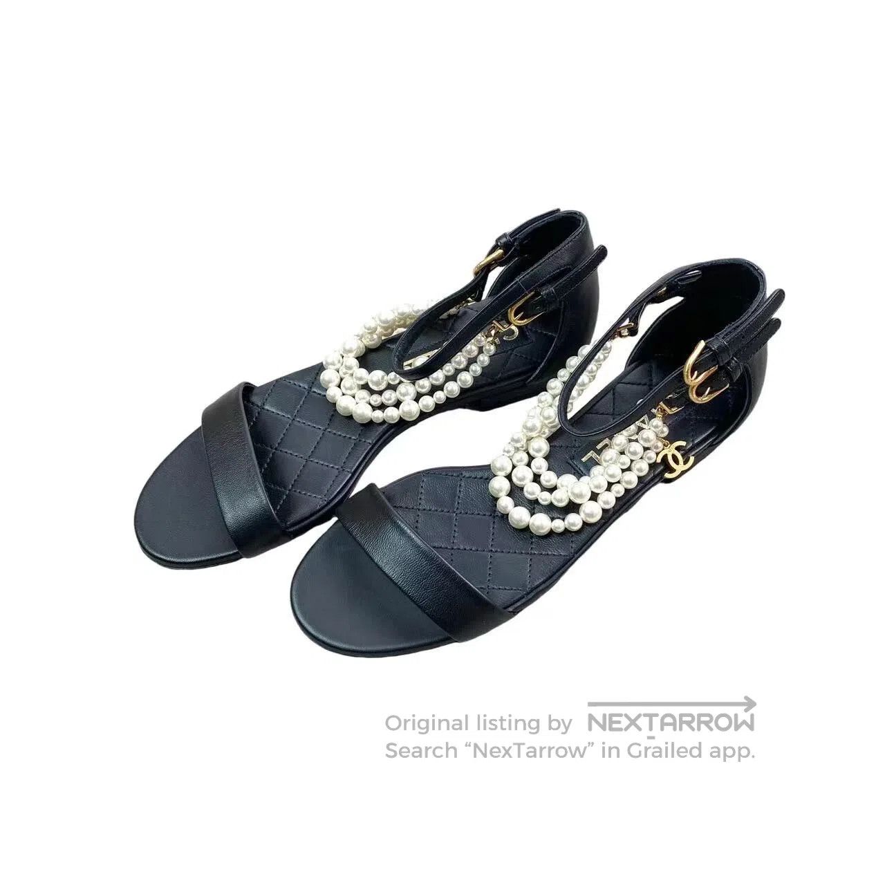 Chanel Chanel Pearl flat sandals| Size US 7 / IT 37 - 1 Thumbnail
